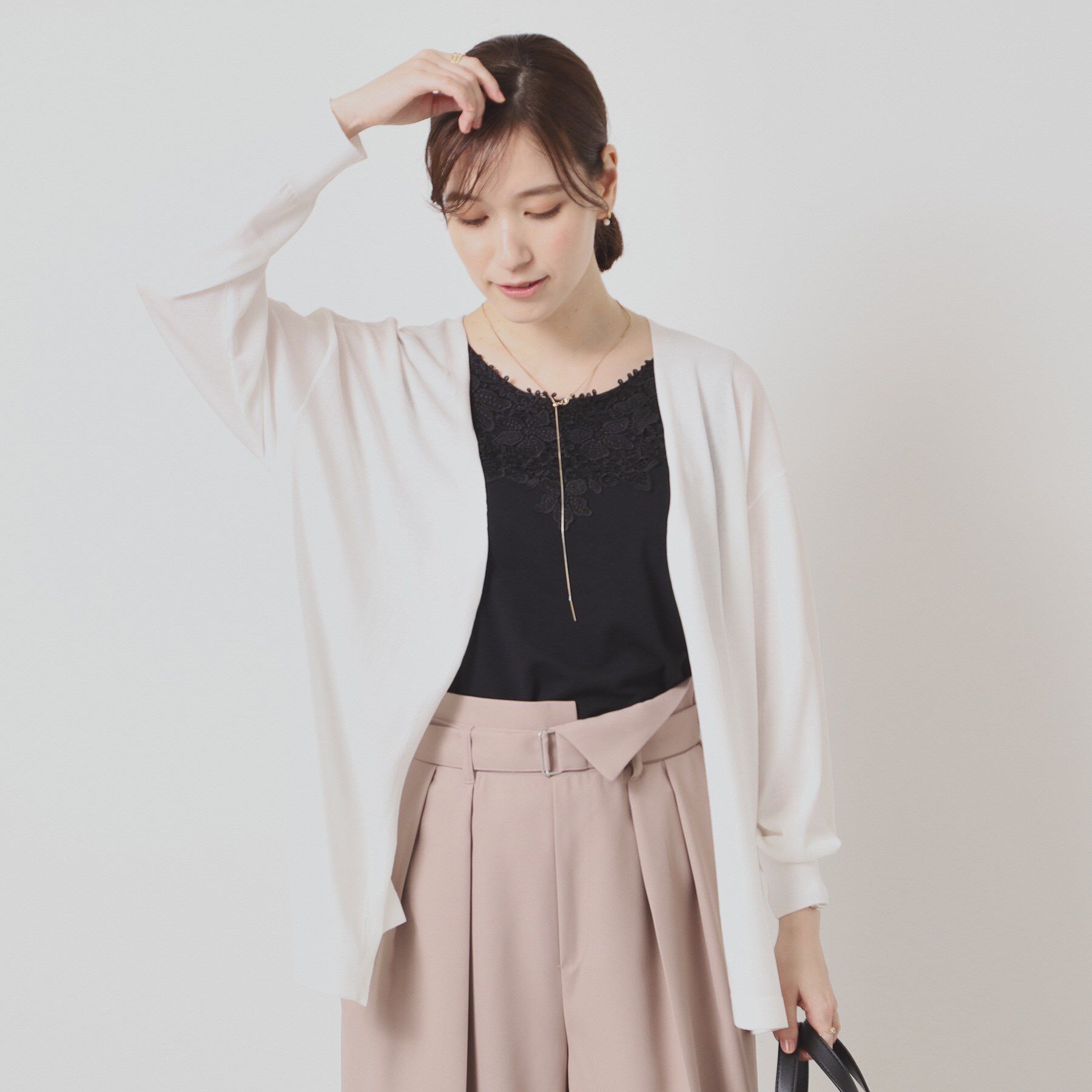 ITS&rsquo;DEMO「【UVケア／接触冷感／毛玉防止／手洗い可】着流しニットカーディガン」|カーディガン|