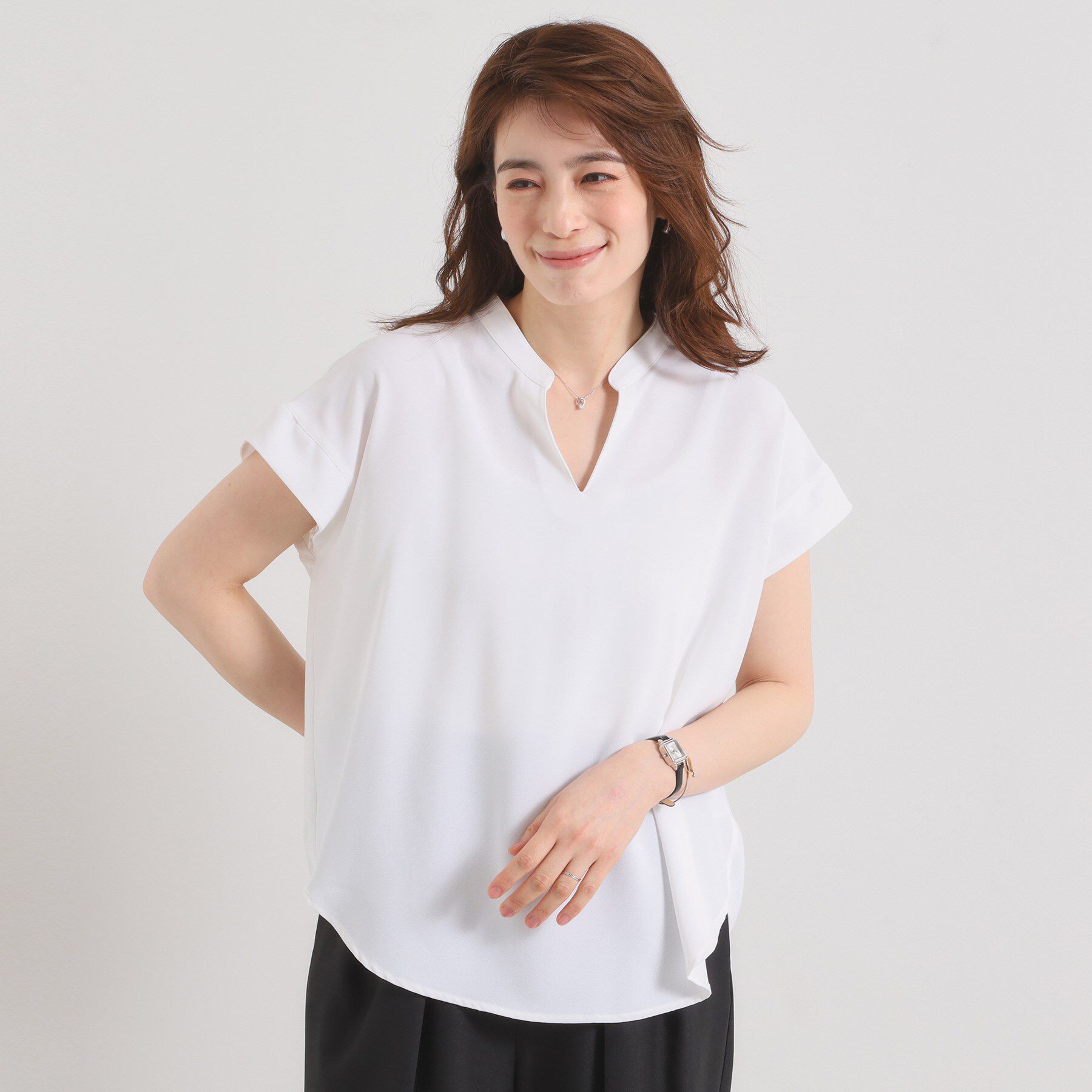 ITS&rsquo;DEMO「【接触冷感／手洗い可】バックギャザーブラウス」|シャツ・ブラウス|