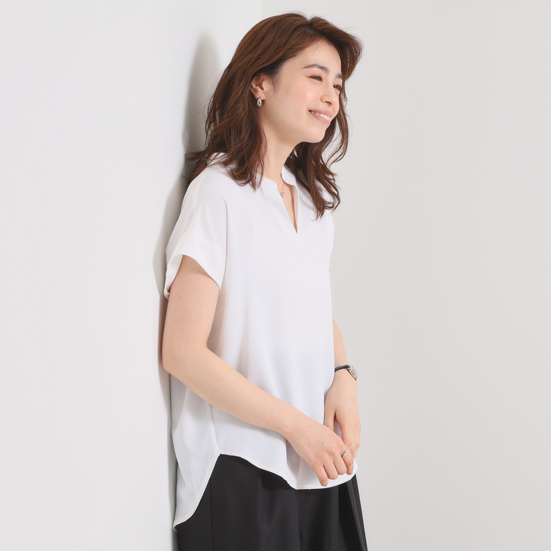 ITS&rsquo;DEMO「【接触冷感／手洗い可】バックギャザーブラウス」|シャツ・ブラウス|