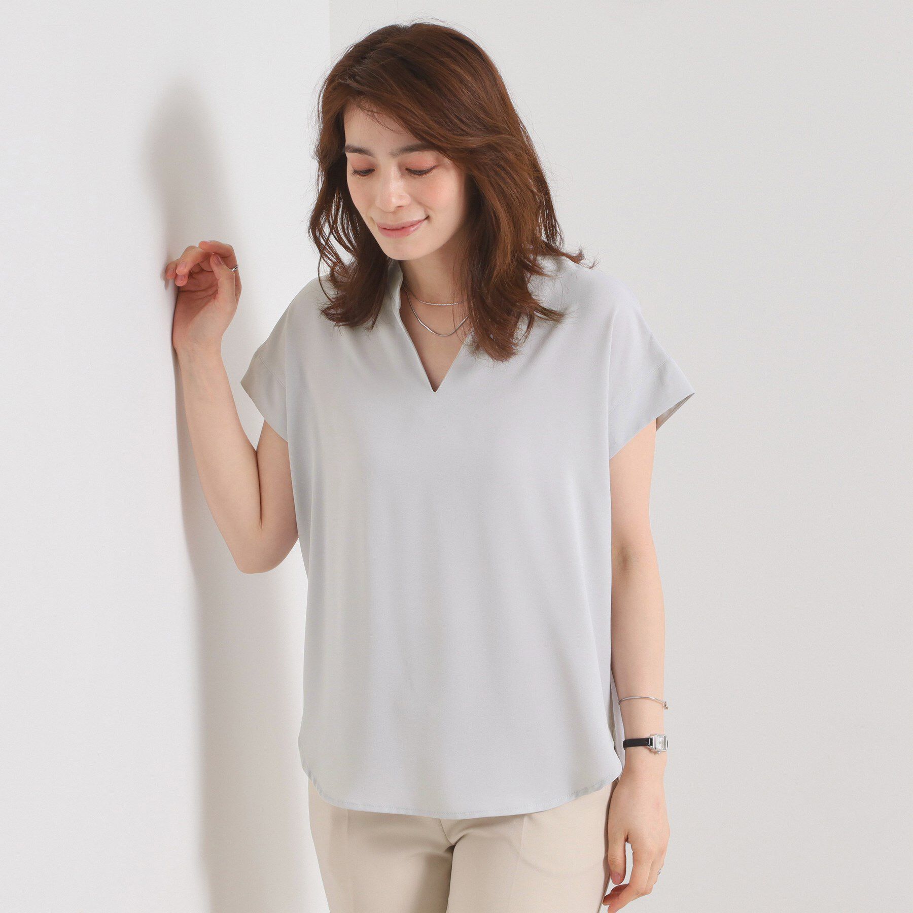 ITS&rsquo;DEMO「【接触冷感／手洗い可】バックギャザーブラウス」|シャツ・ブラウス|