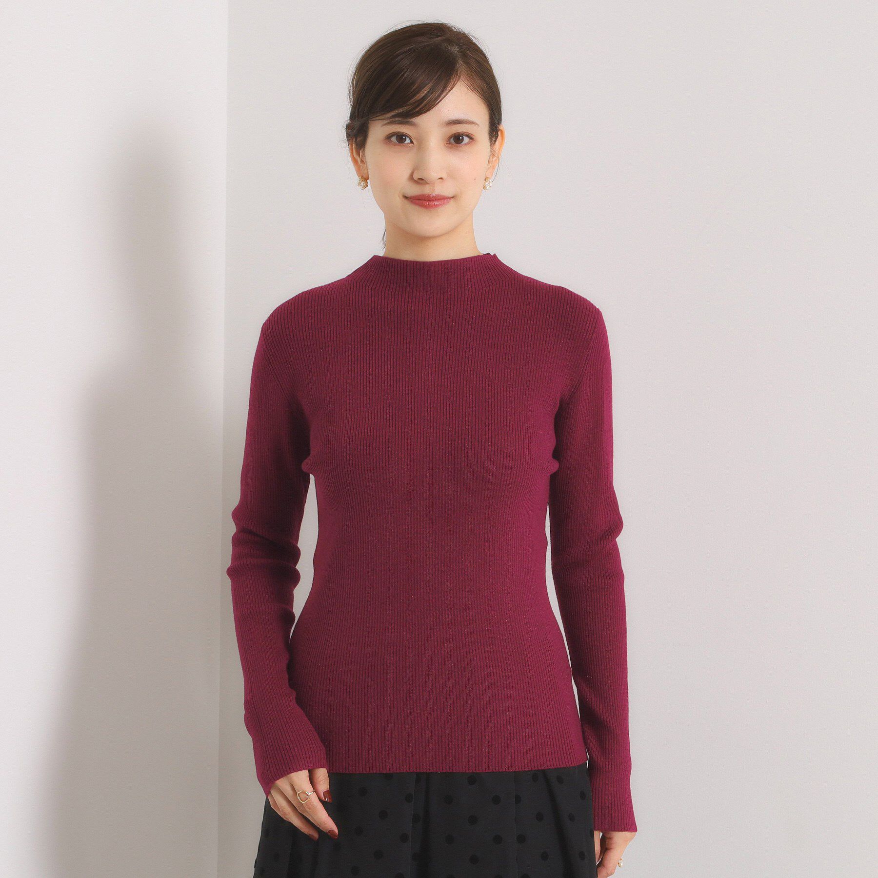 ITS&rsquo;DEMO「【手洗い可】ラメリブボトルネックニット」|ニット・セーター|