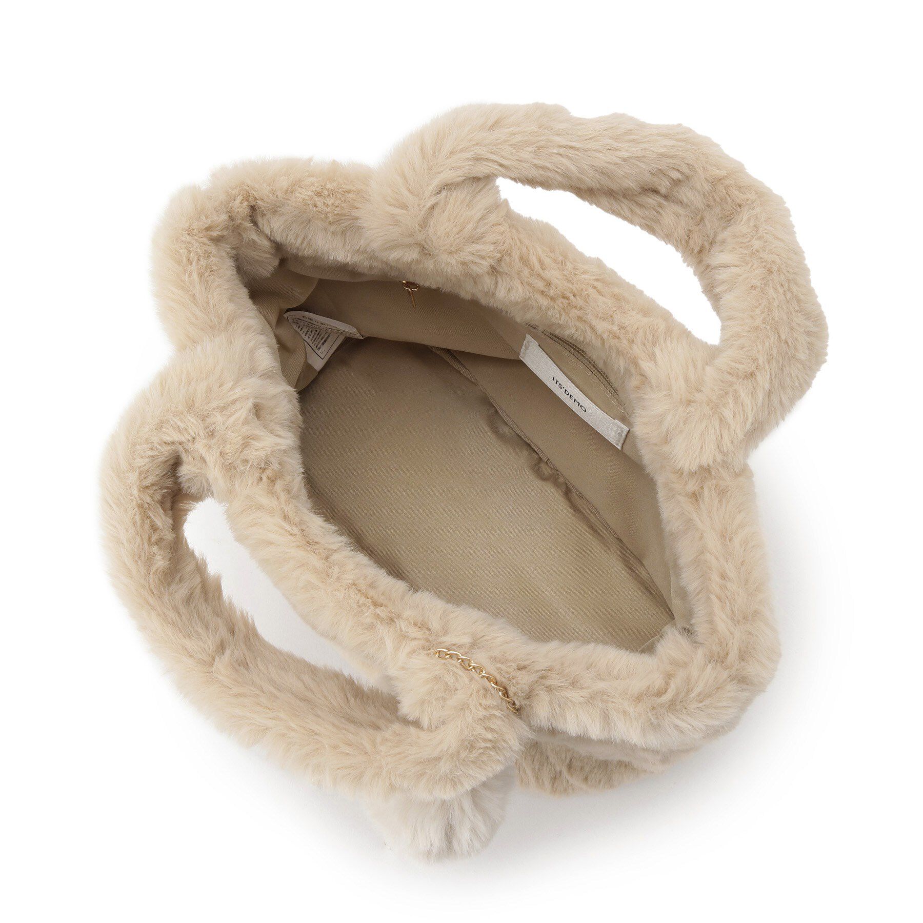 ITS&rsquo;DEMO「チャーム付きフェイクファートート」|トートバッグ|