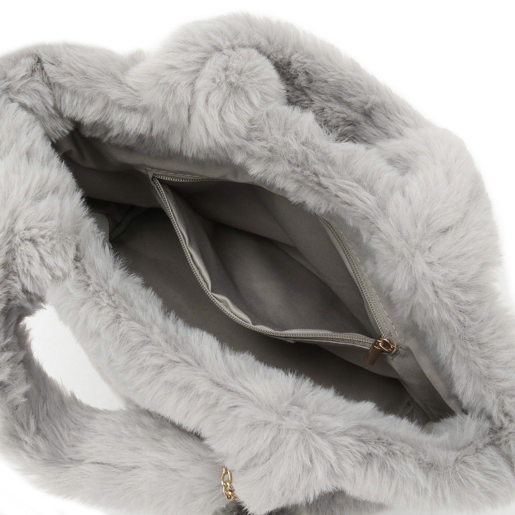 ITS&rsquo;DEMO「チャーム付きフェイクファートート」|トートバッグ|