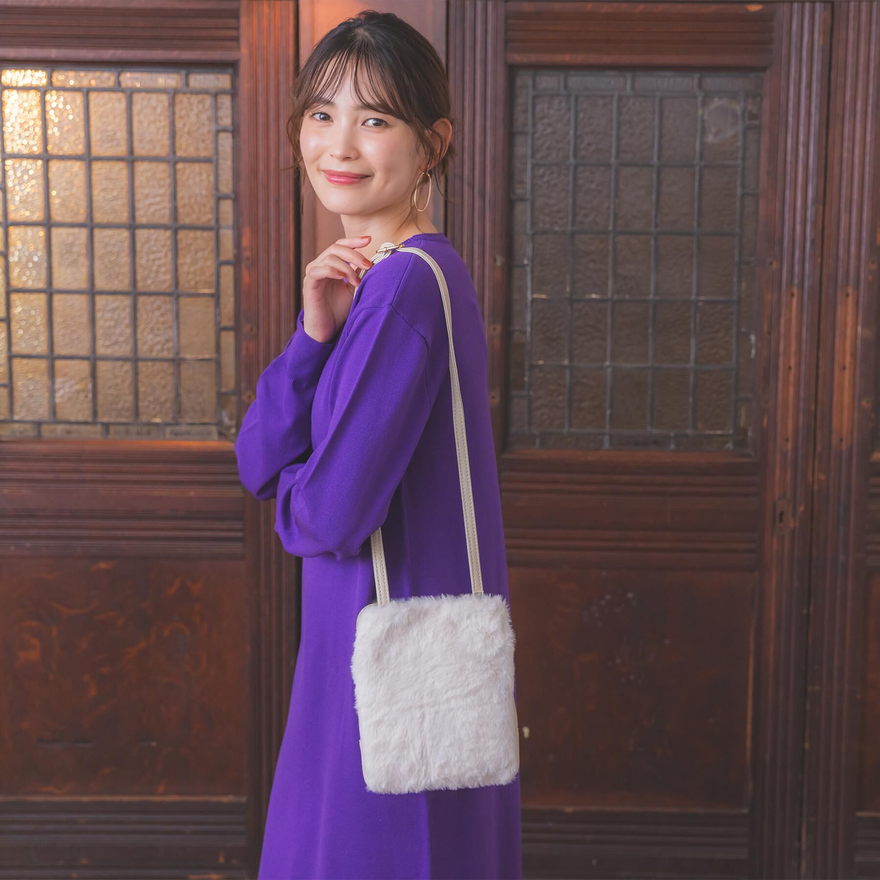 ITS&rsquo;DEMO「三層フェイクファーミニショルダー」|ショルダー・メッセンジャー|