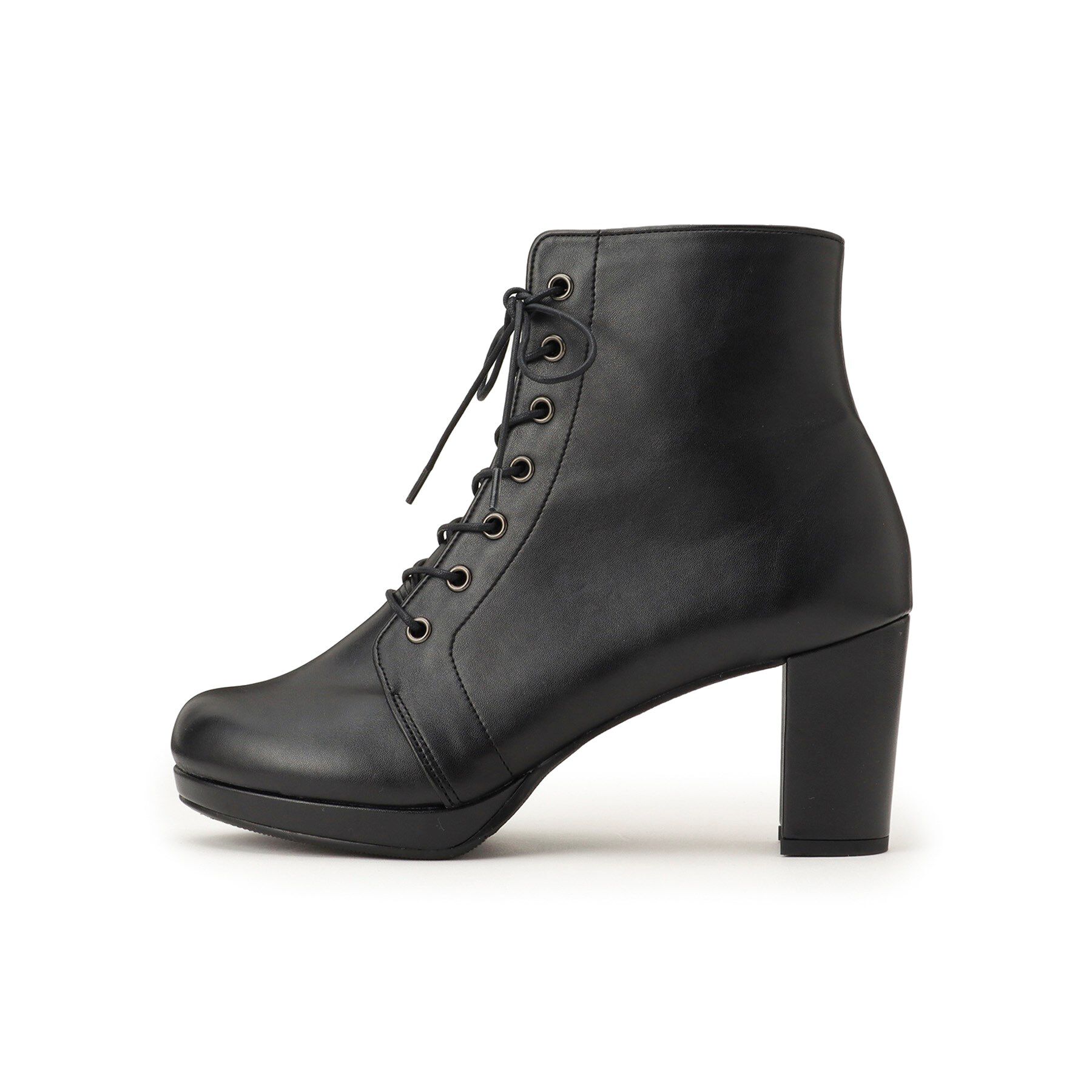 ESPERANZA「アーモンドトゥレースアップ厚底ショートブーツ」|ショートブーツ|