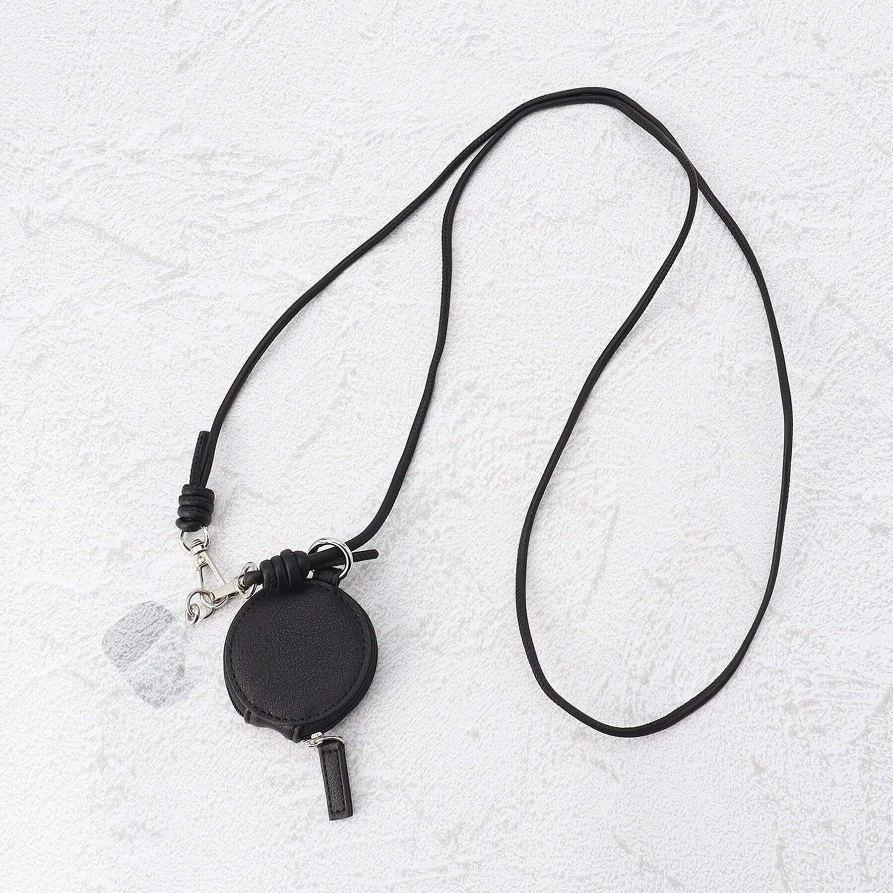 Grandedge「ポーチ付きスマホショルダー」|ストラップ|ﾌﾞﾗｯｸ(019)