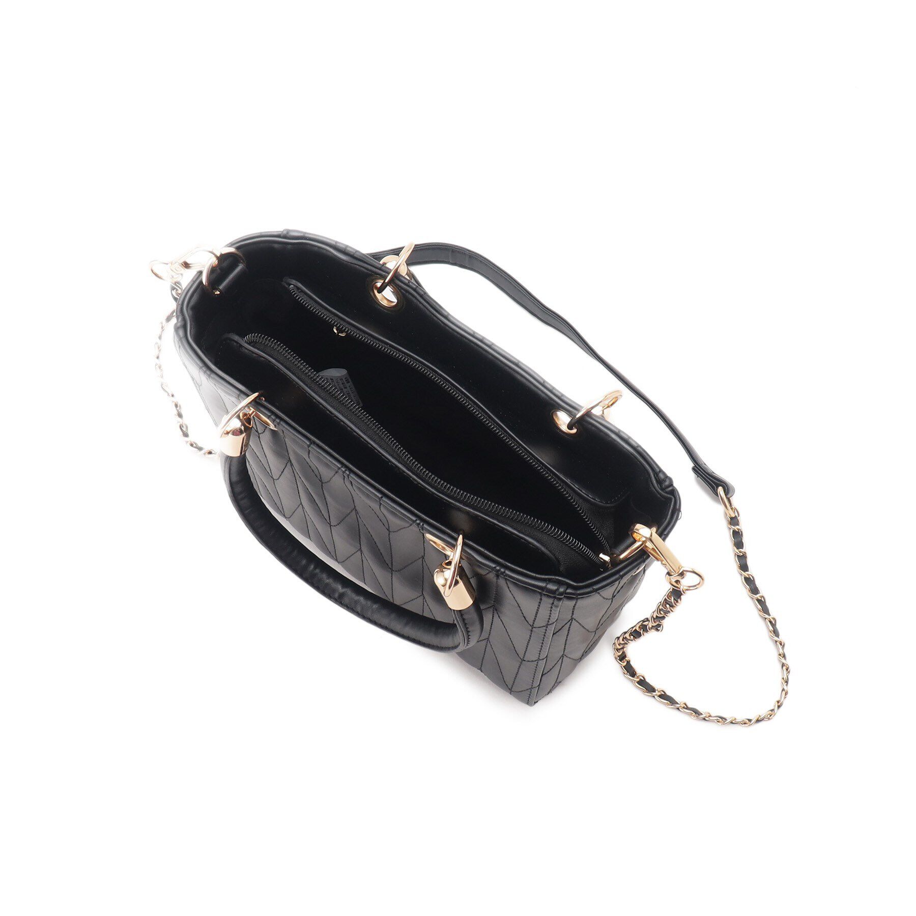 Ober Tashe「チャーム付きキルティング2WAYバッグ」|ハンドバッグ|