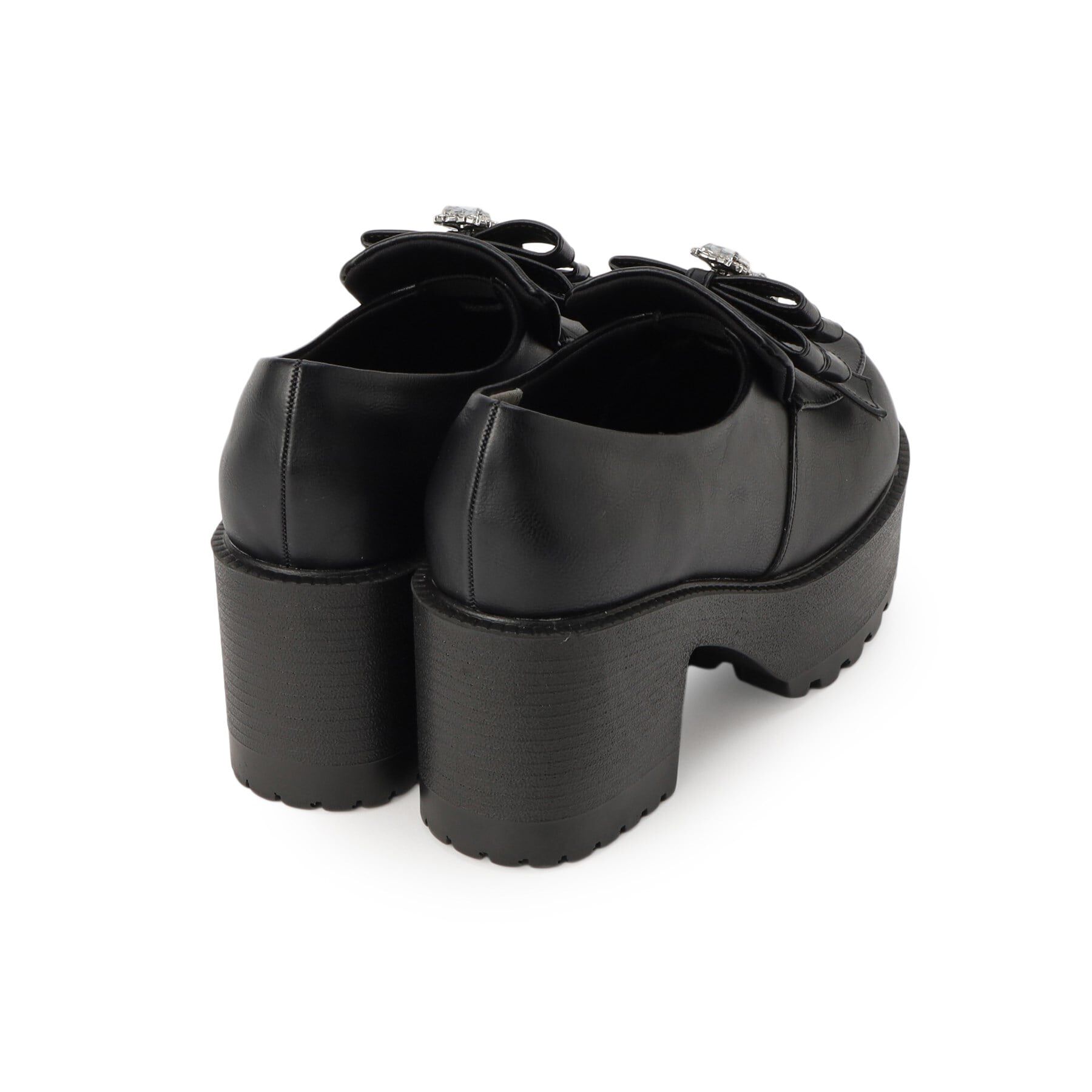 csT&P「ビジューハート付ダブルリボン厚底パンプス」|パンプス|