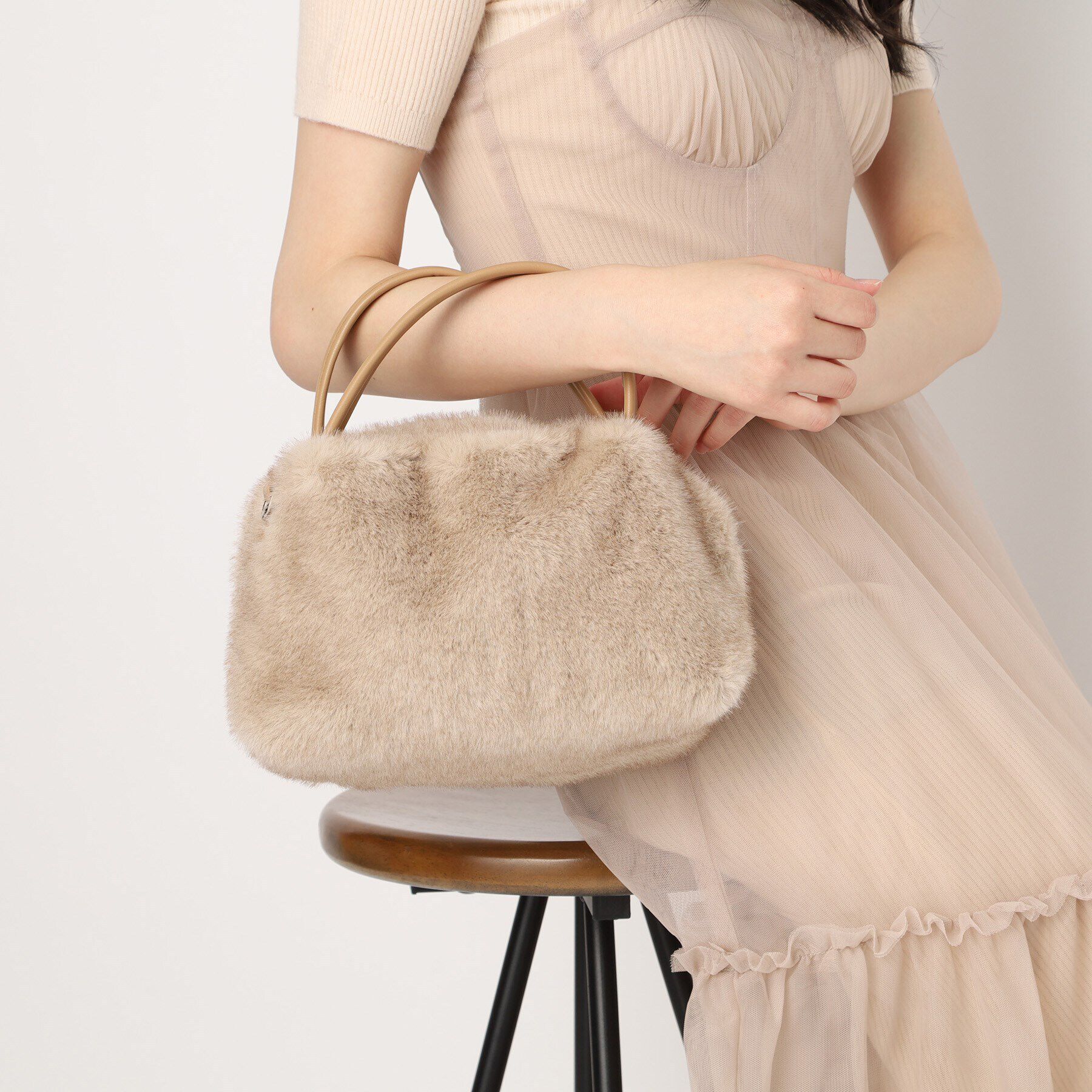 ESPERANZA「エコファーボストンバック」|ハンドバッグ|