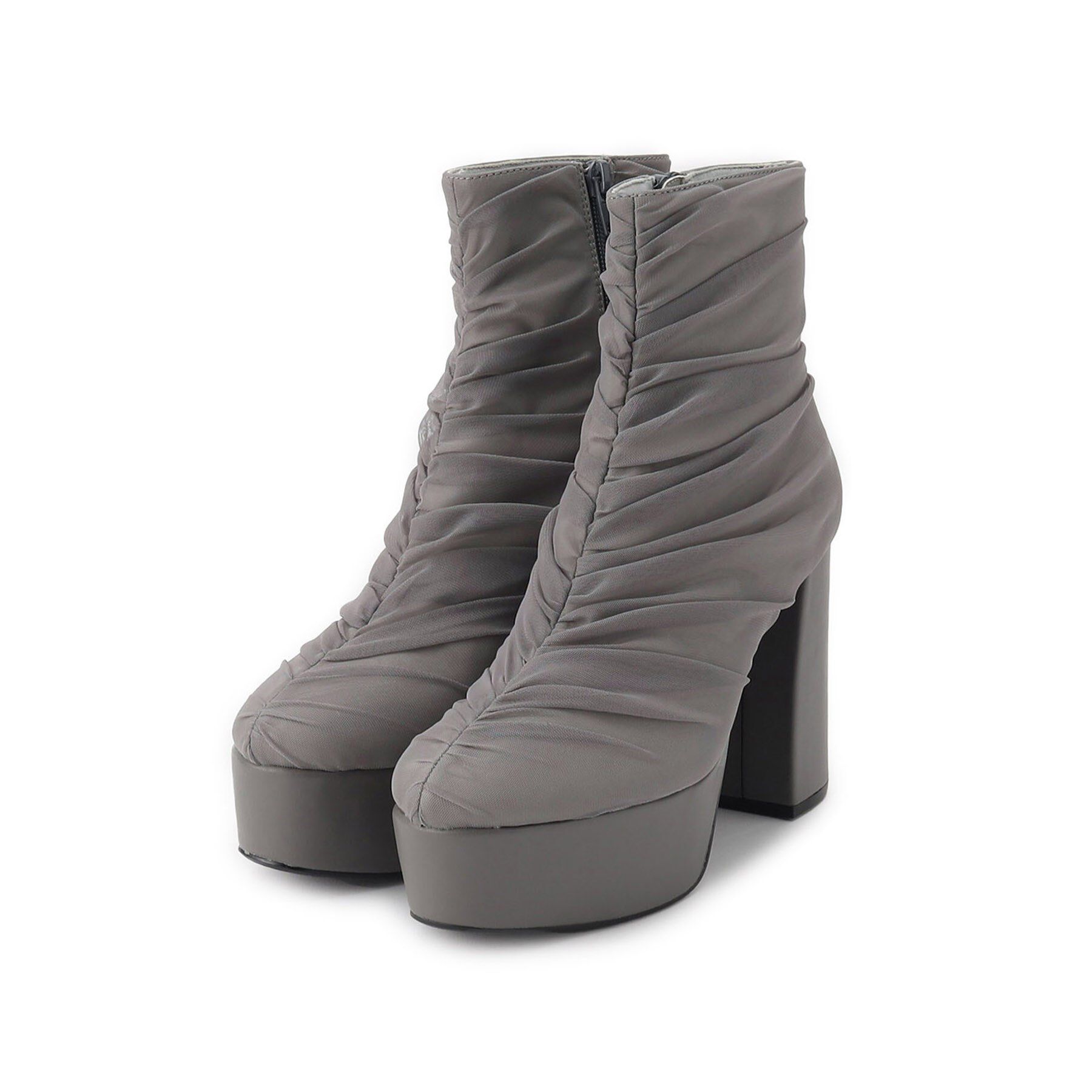 ESPERANZA「【EC先行販売】【ラク盛り／ショートブーツ】リピーター続出／脚長美脚 厚底シャーリングブーツ」|ショートブーツ|