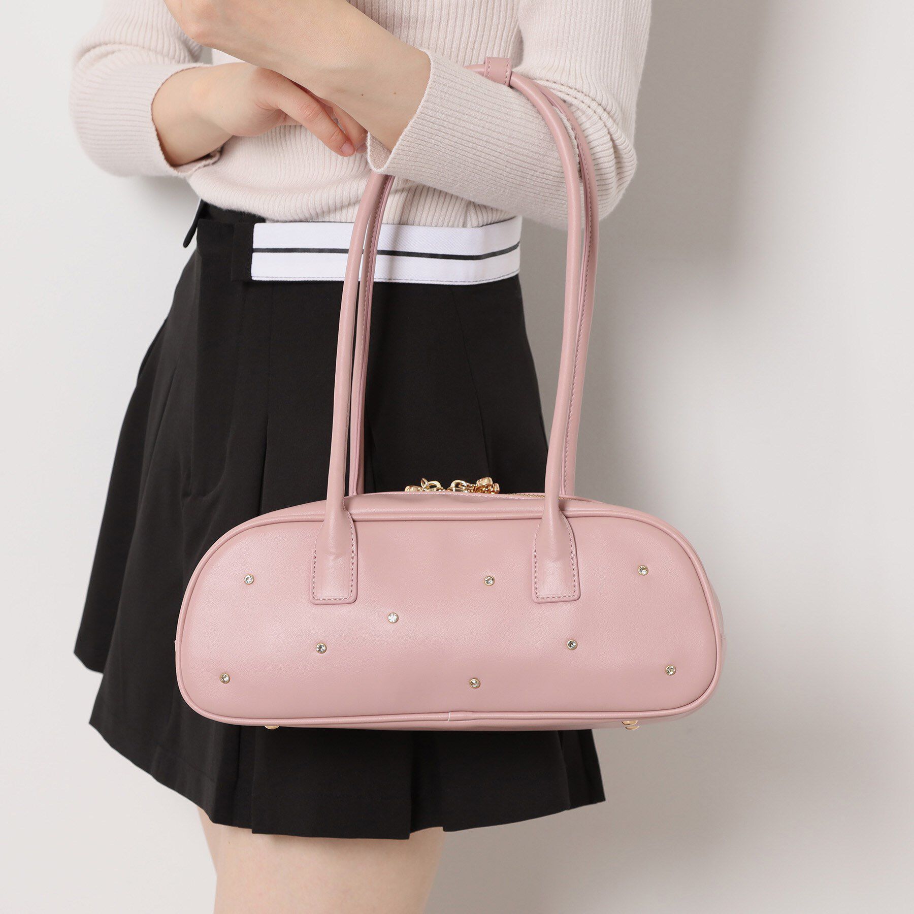 ESPERANZA「ラインストーンボストンバッグ」|ボストンバッグ|ピンク(072)
