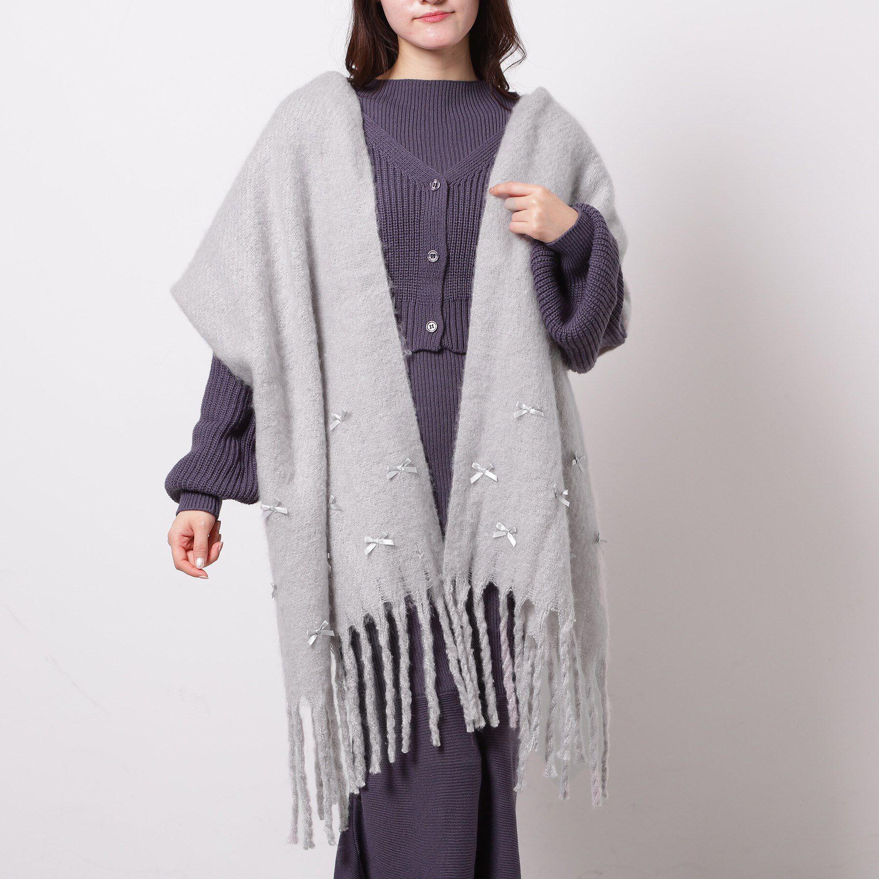 Ober Tashe「リボンモチーフストール」|ストール|