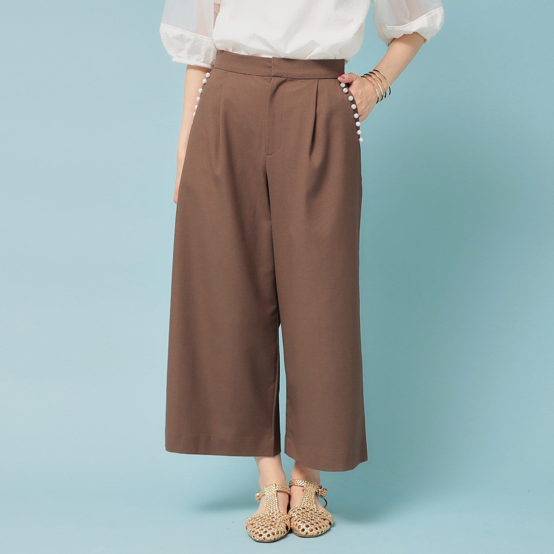 SunaUna「【ウエストゴム／S～L】ガウチョパンツ」|その他|