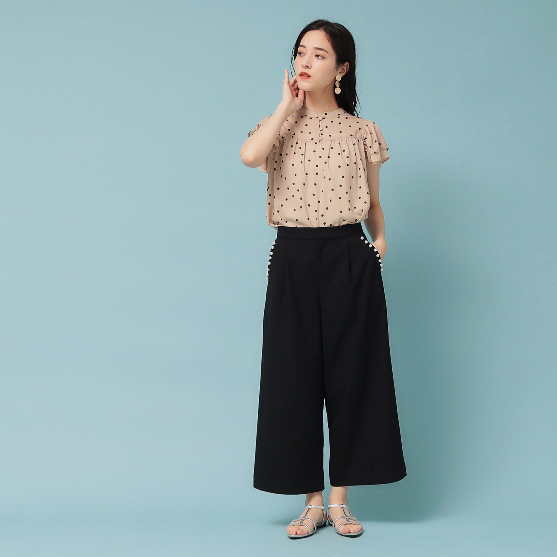 SunaUna「【ウエストゴム／S～L】ガウチョパンツ」|その他|