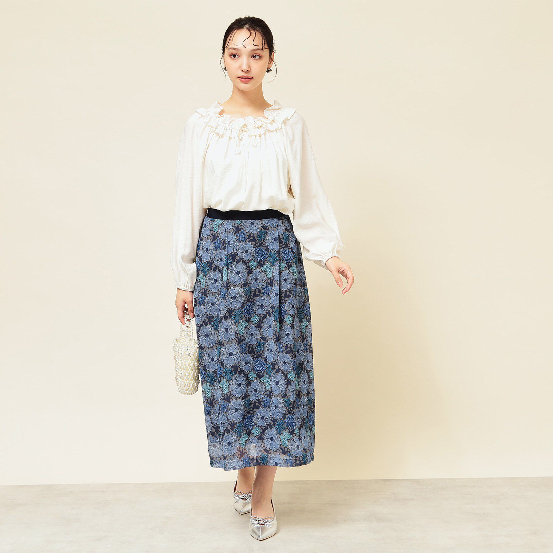 SunaUna「【衿フリル／衿調節可】リボンブラウス」|シャツ・ブラウス|