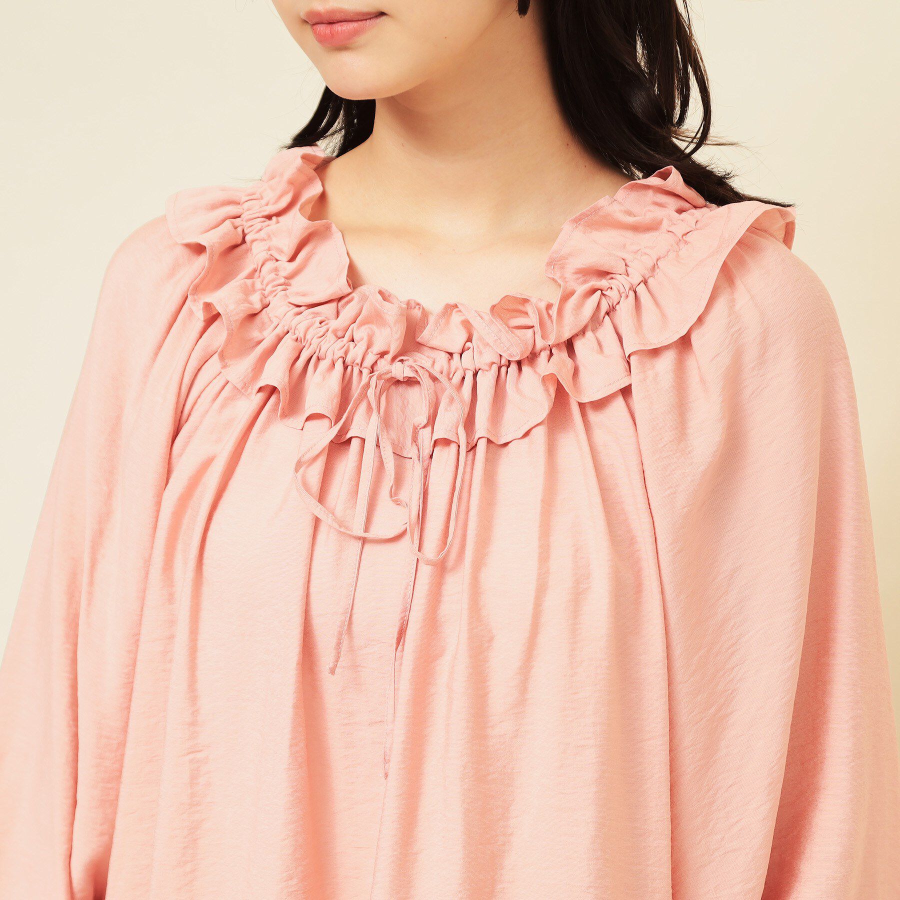 SunaUna「【衿フリル／衿調節可】リボンブラウス」|シャツ・ブラウス|