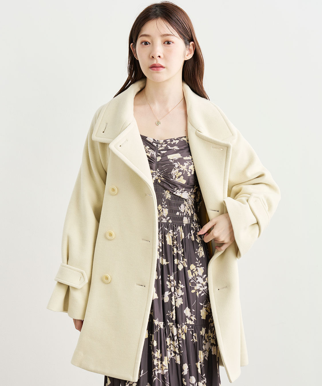 COCO DEAL「スタンドカラーミドル丈トレンチコート」|トレンチコート|