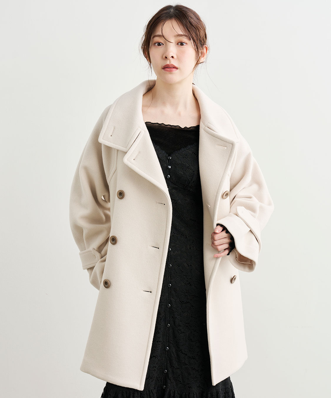 COCO DEAL「スタンドカラーミドル丈トレンチコート」|トレンチコート|