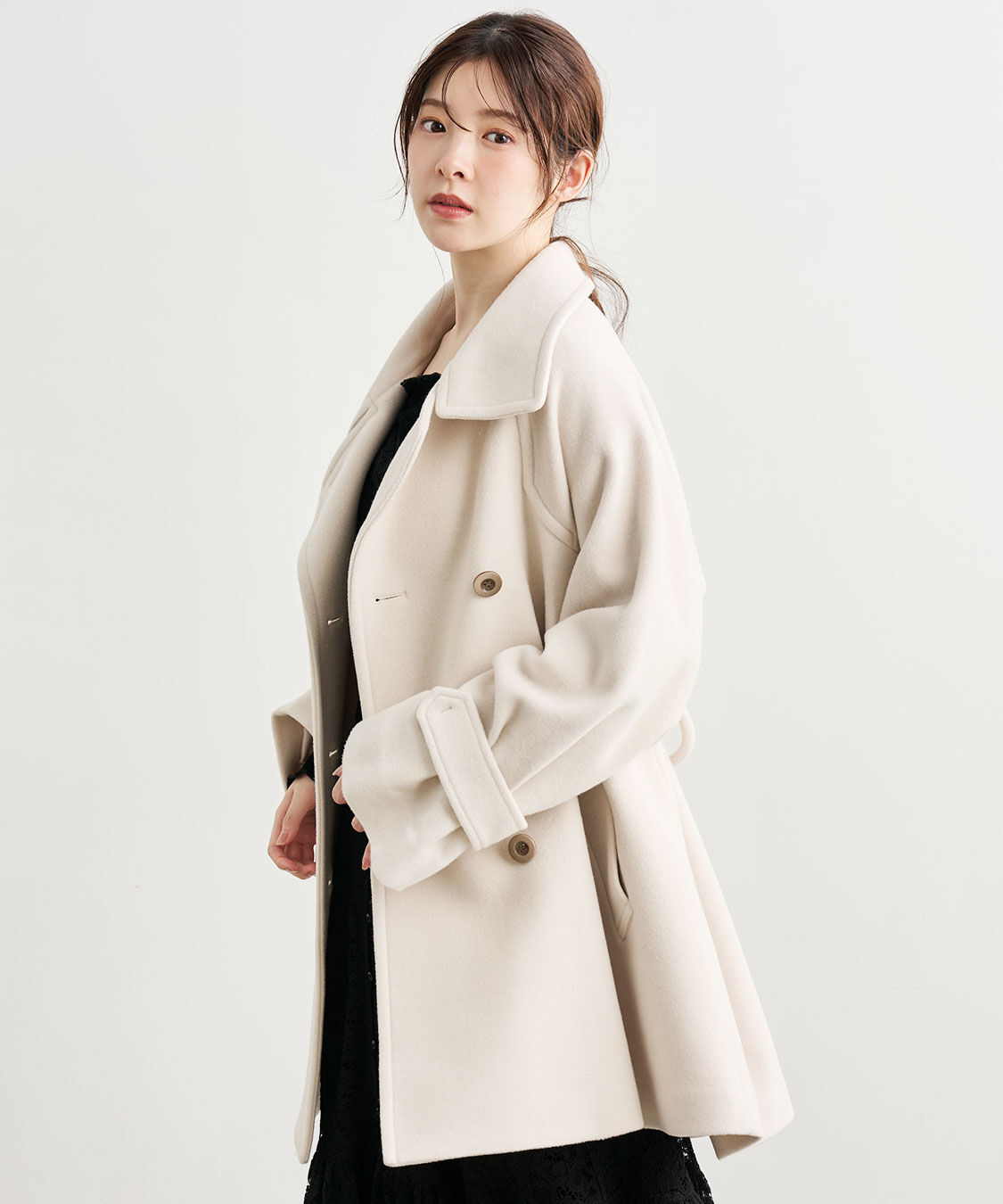 COCO DEAL「スタンドカラーミドル丈トレンチコート」|トレンチコート|