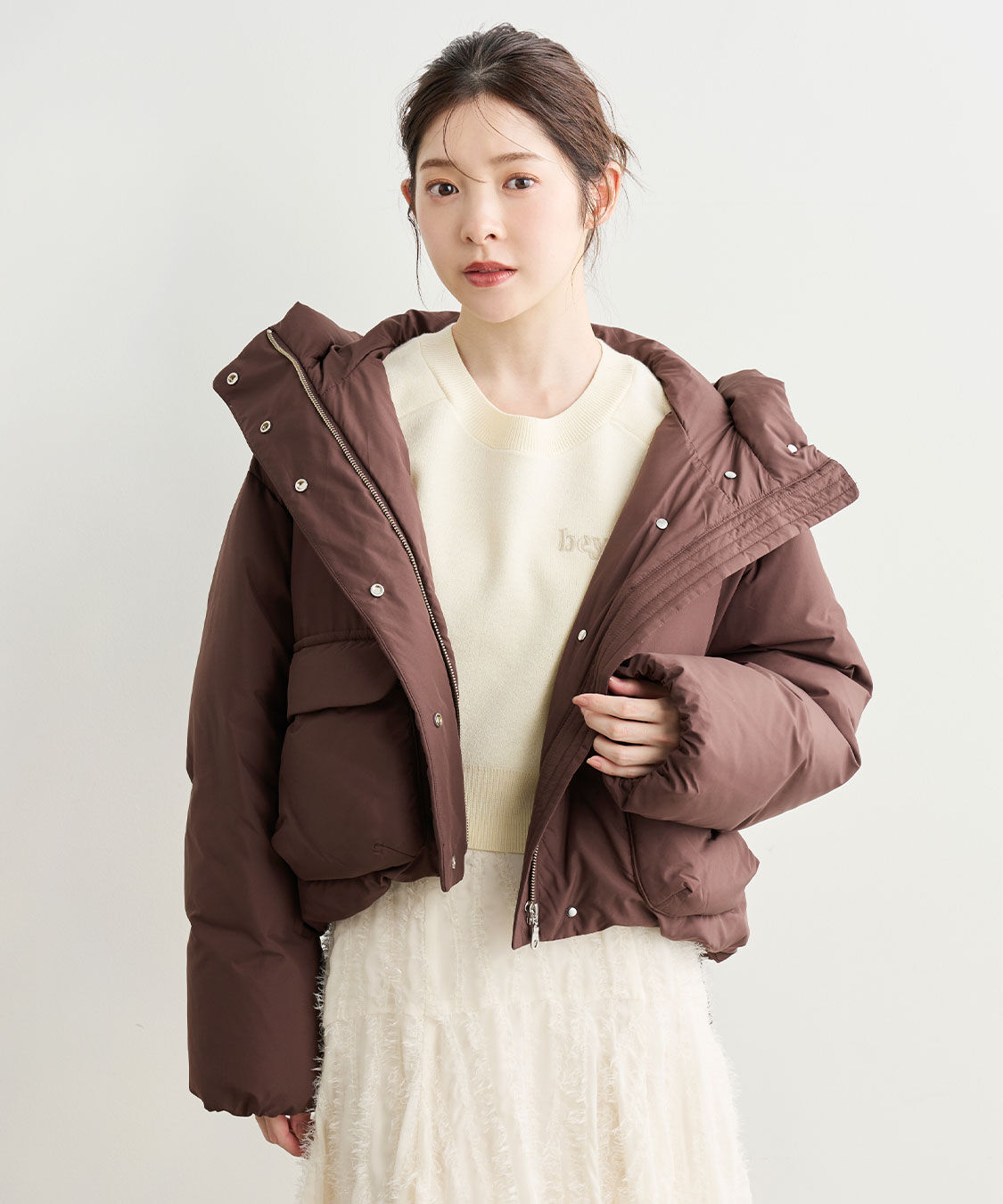 COCO DEAL「ショートフードダウンコート」|ダウン|