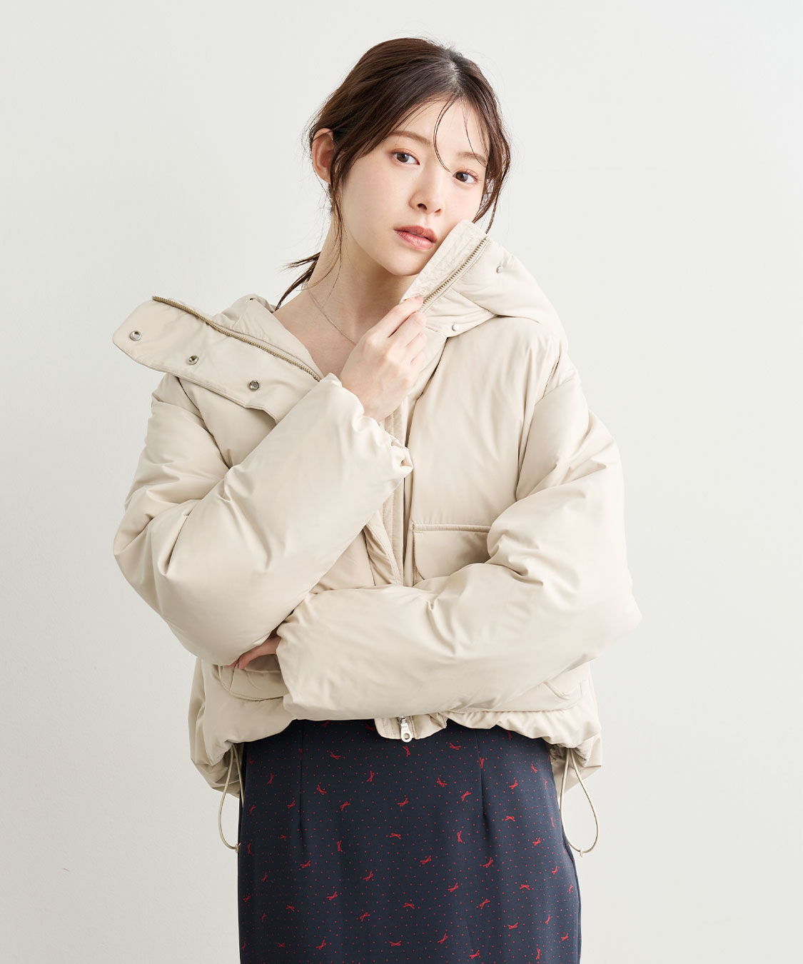 COCO DEAL「ショートフードダウンコート」|ダウン|