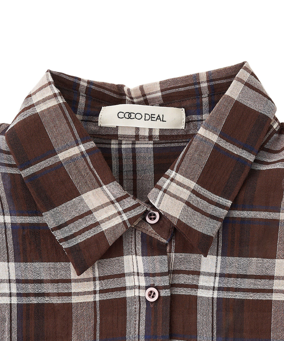 COCO DEAL「サイドリボンクロップドシャツ」|シャツ・ブラウス|