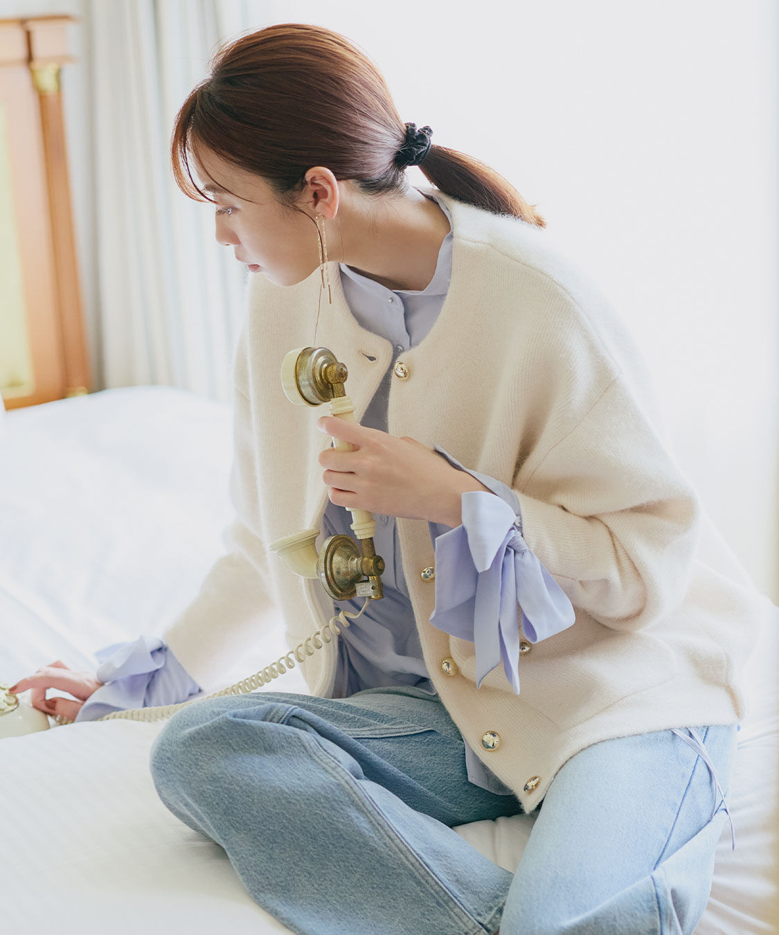 COCO DEAL「リボンスリーブドロストシャツブラウス」|シャツ・ブラウス|