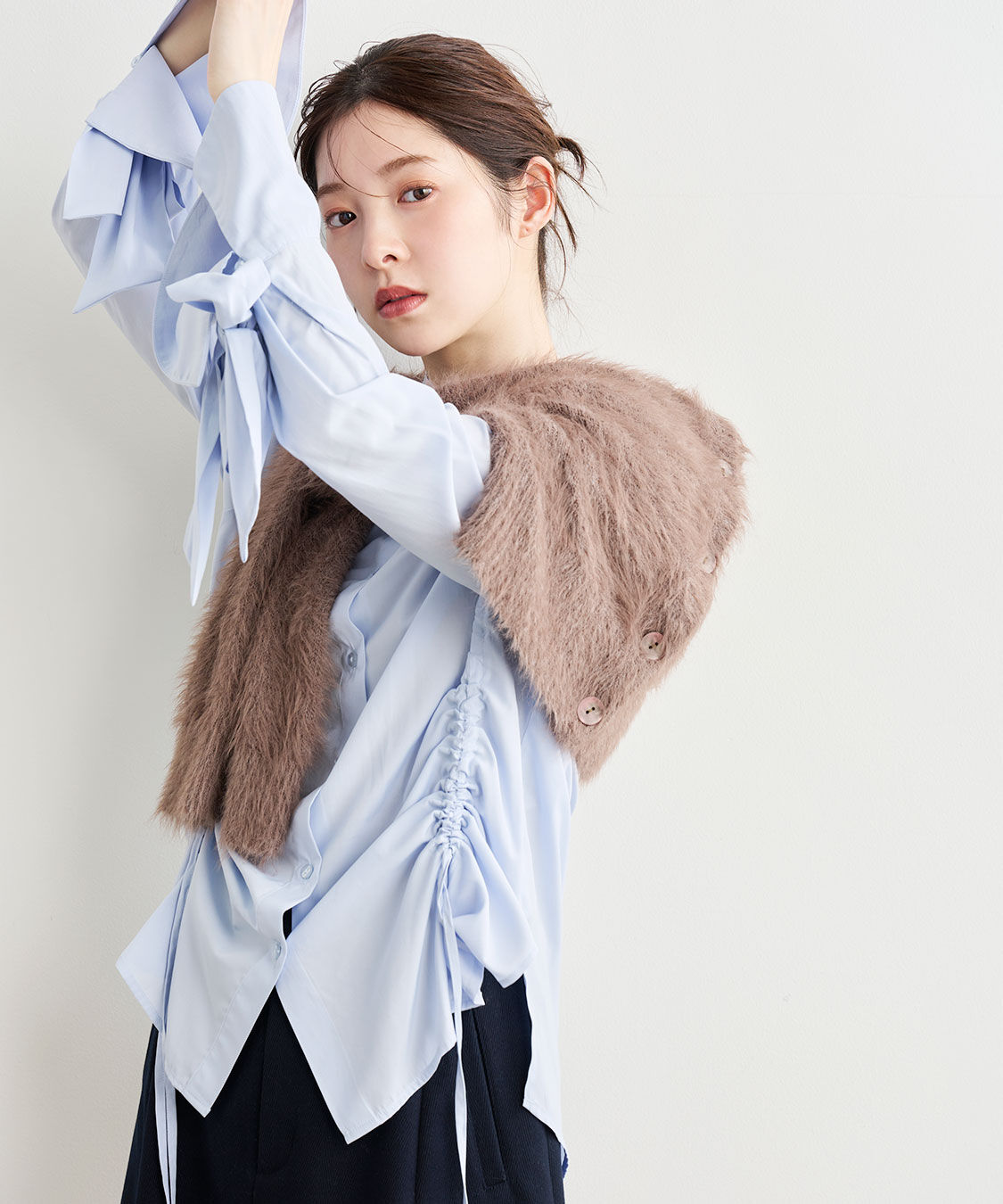 COCO DEAL「リボンスリーブドロストシャツブラウス」|シャツ・ブラウス|