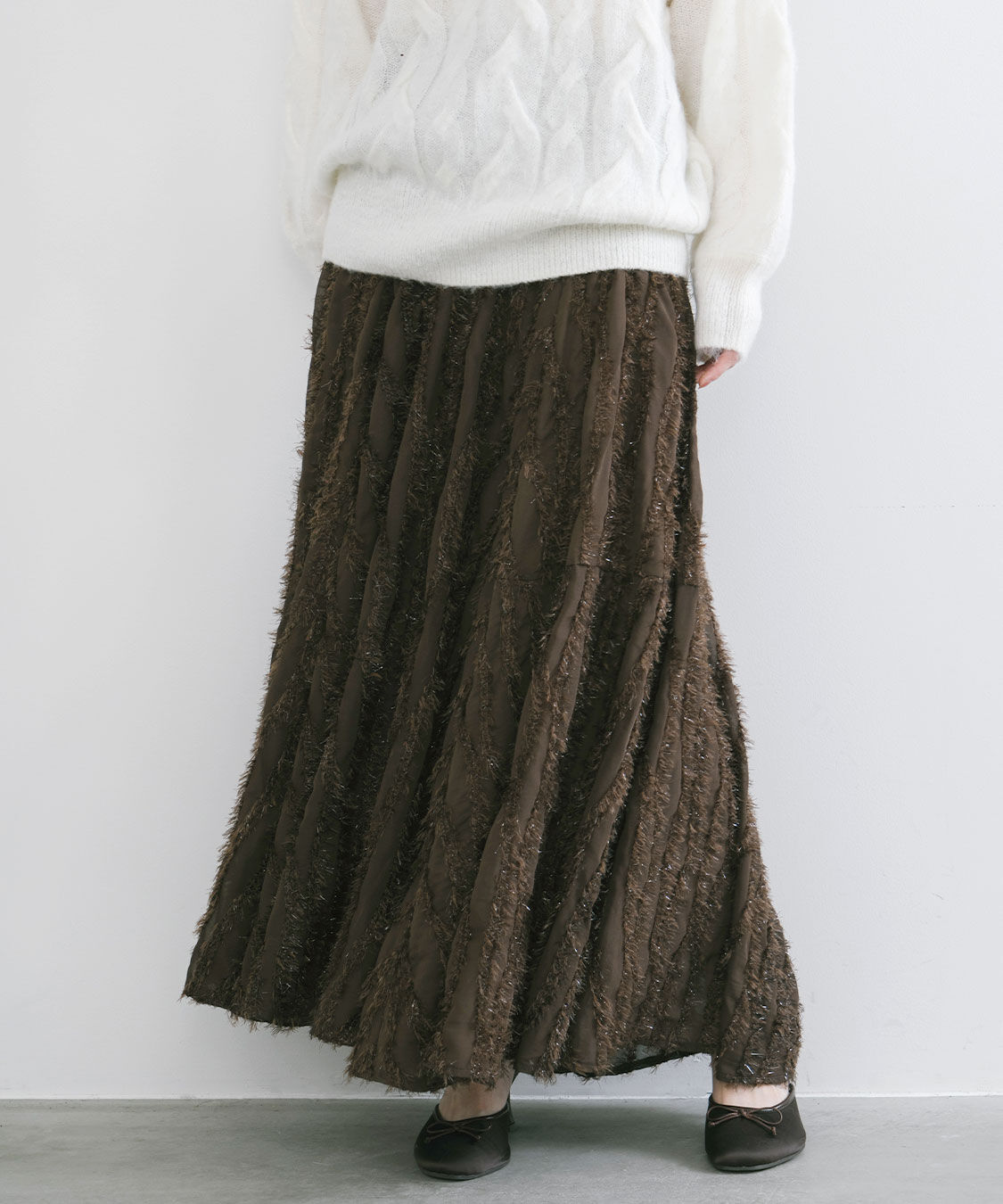 COCO DEAL「ウェーブフラッフィーフレアスカート」|スカート|