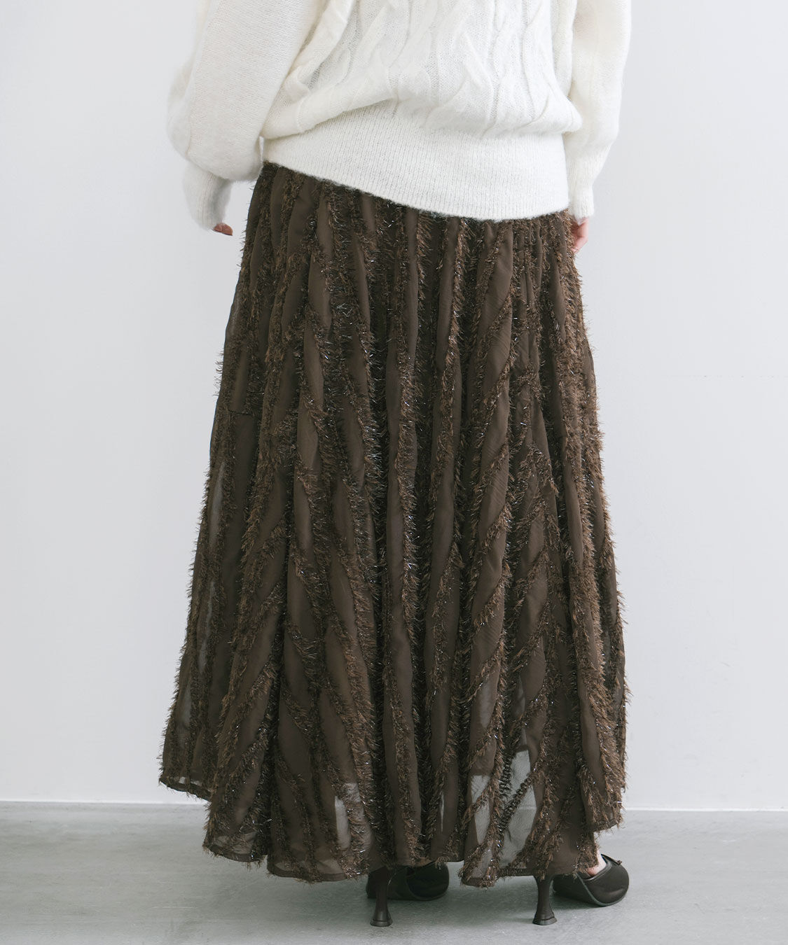 COCO DEAL「ウェーブフラッフィーフレアスカート」|スカート|