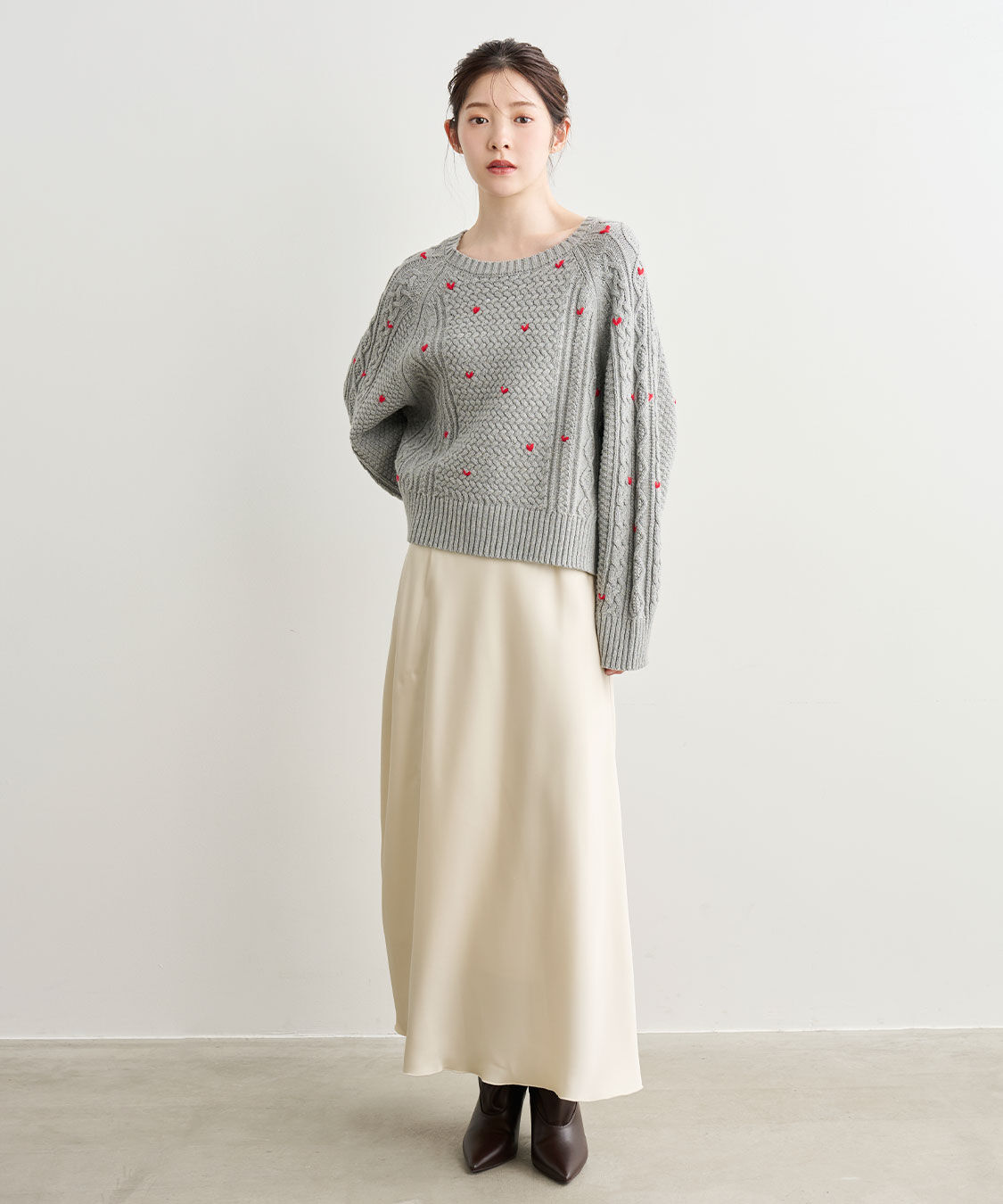 COCO DEAL「サテンナロースカート」|スカート|