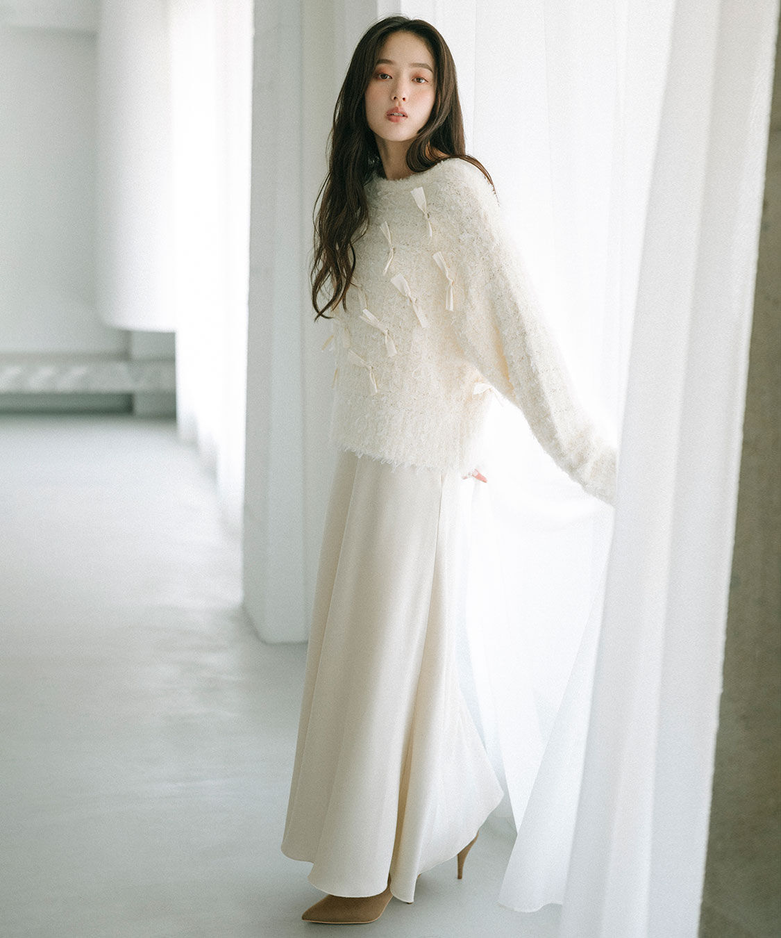 COCO DEAL「サテンナロースカート」|スカート|