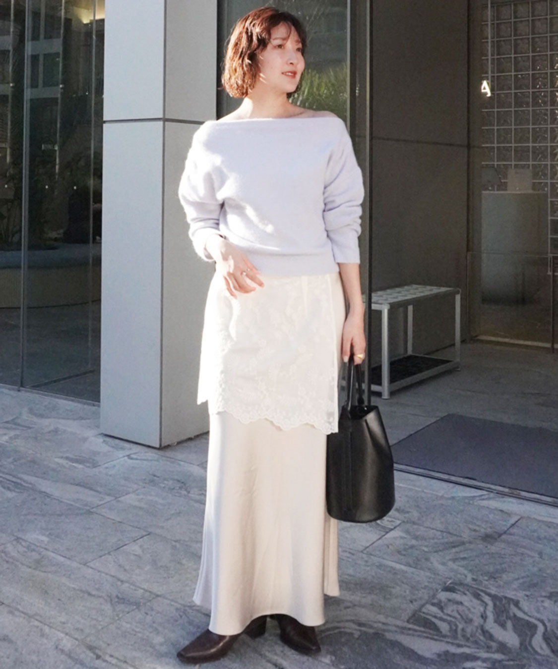 COCO DEAL「サテンナロースカート」|スカート|