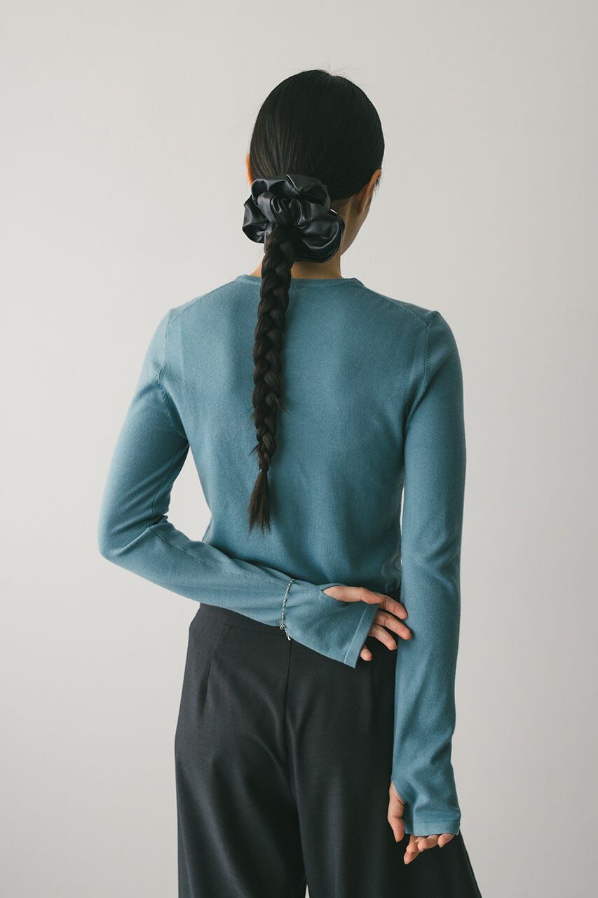 STYLEMIXER「フィンガーホールクルーネックニット」|ニット・セーター|BLU