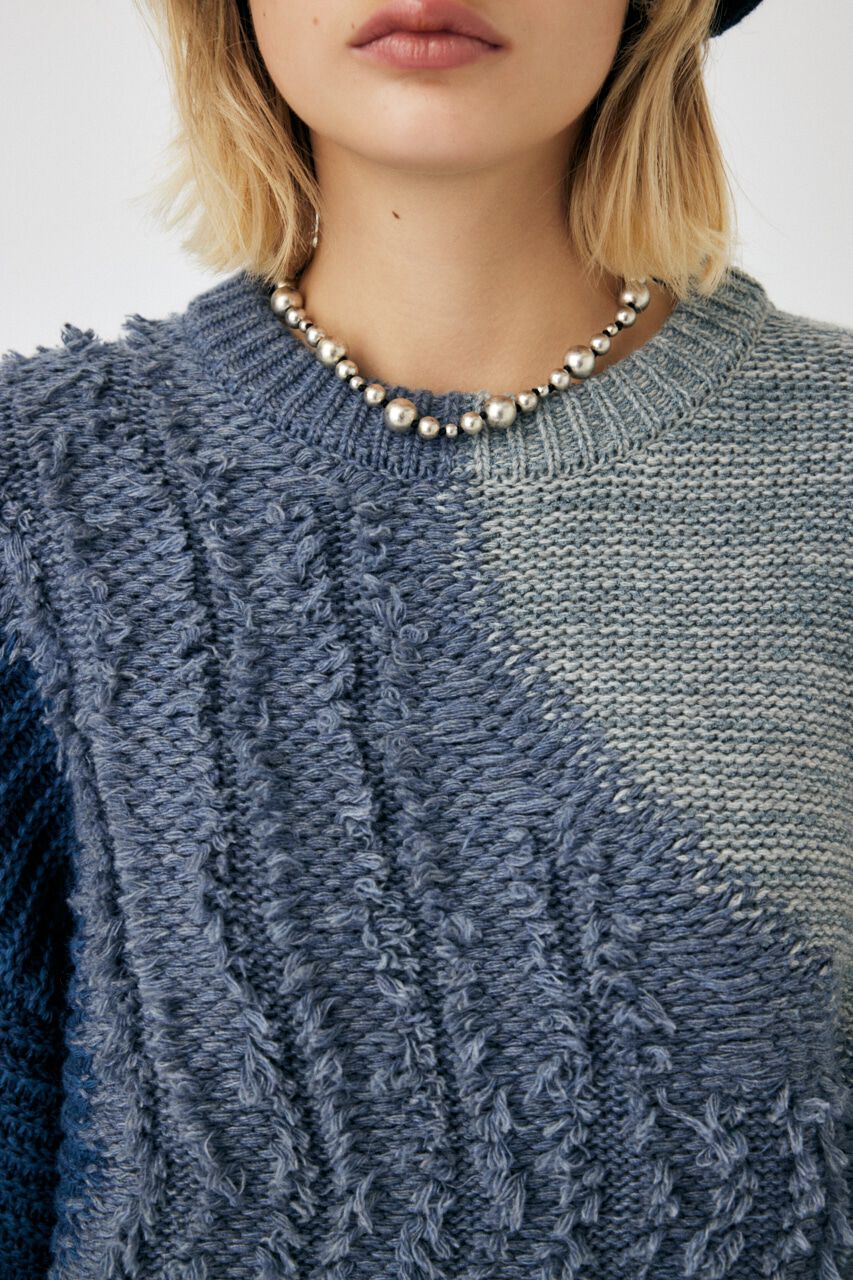 MOUSSY「PATCH DESIGN ニット」|ニット・セーター|