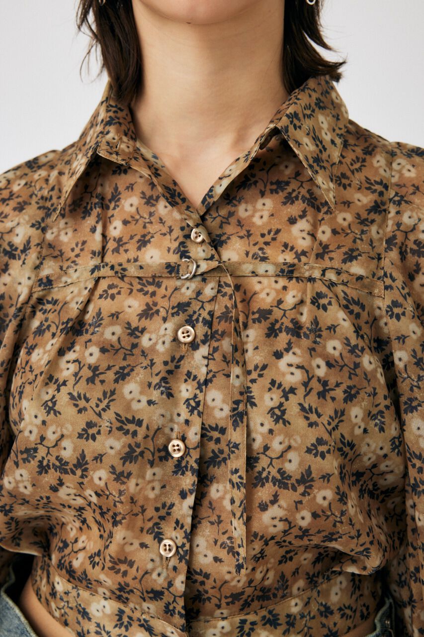 MOUSSY「SHEER TUCK SLEEVE ブラウス」|シャツ・ブラウス|