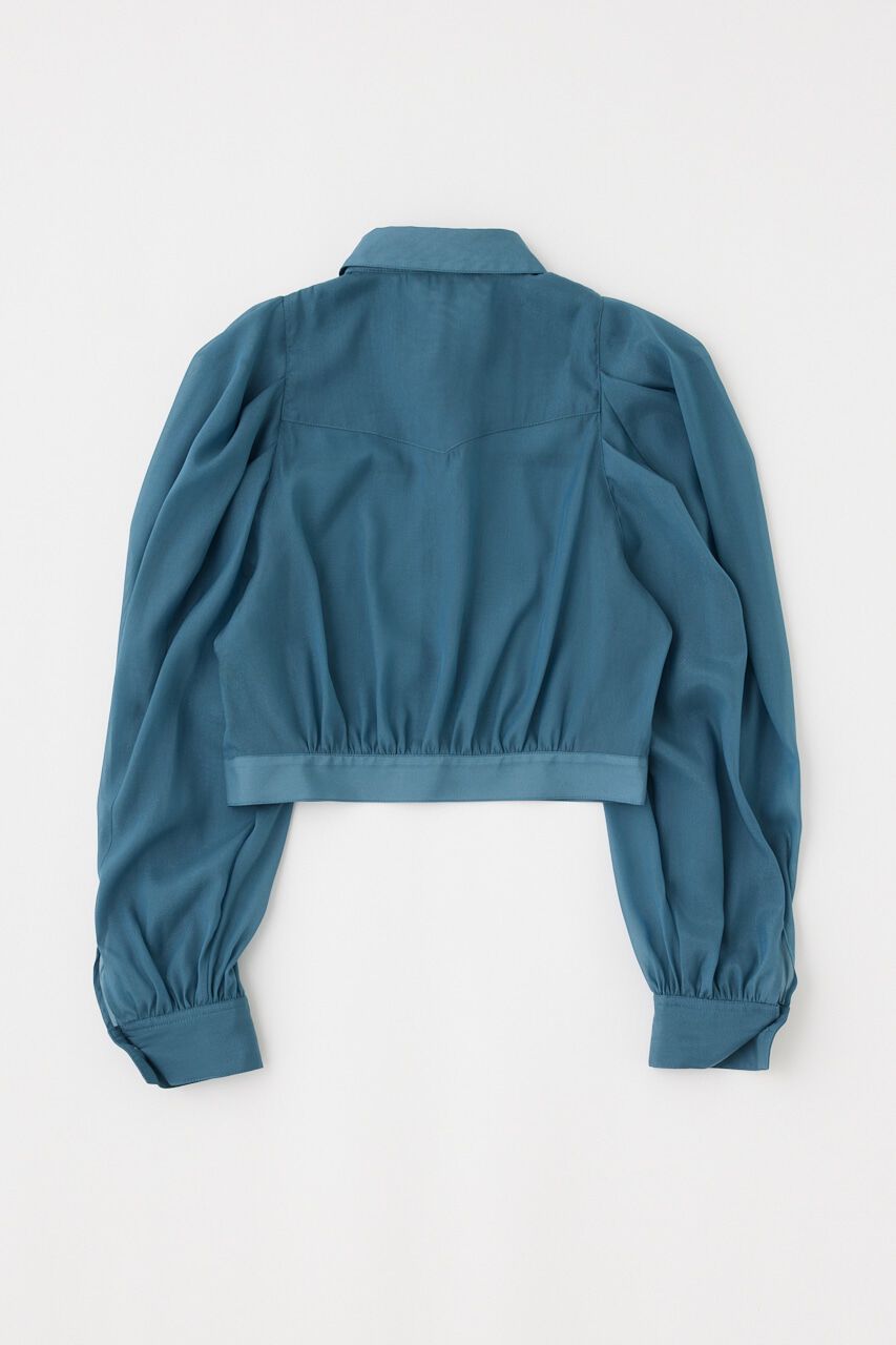 MOUSSY「SHEER TUCK SLEEVE ブラウス」|シャツ・ブラウス|