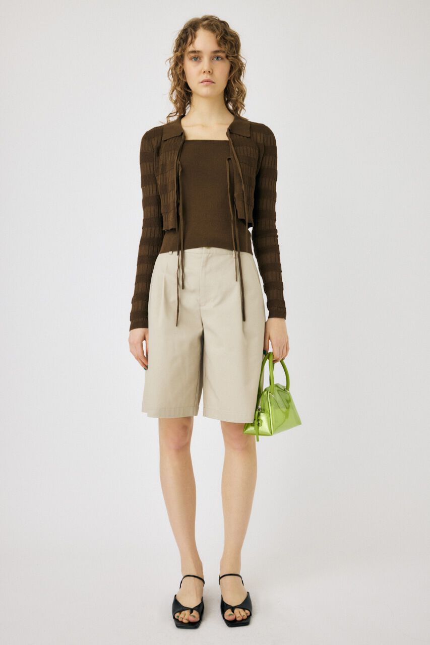 MOUSSY「KNIT キャミ & RIBBON シャツセット」|シャツ・ブラウス|