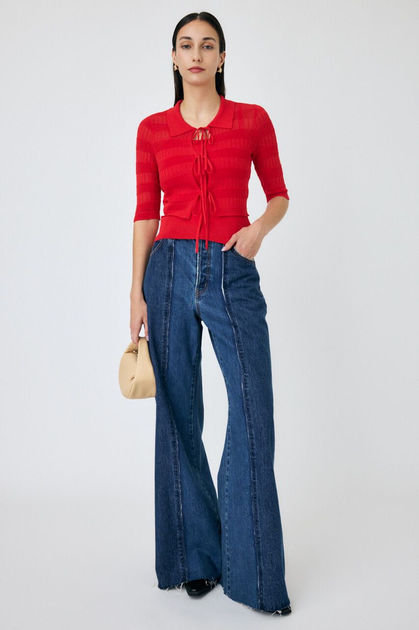 MOUSSY「TWO IN ONE ワイドストレートデニム」|デニム|