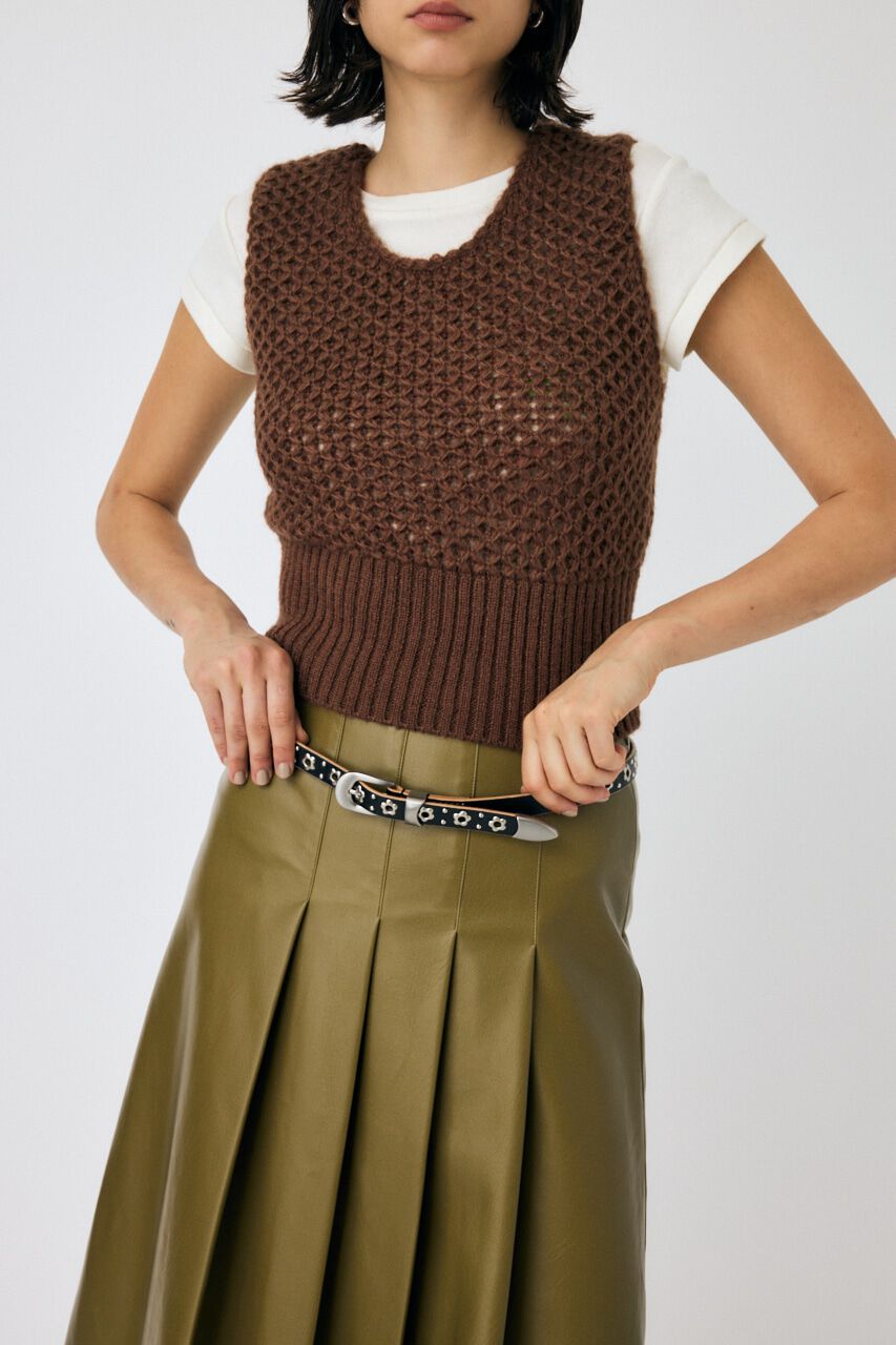 MOUSSY「LEATHER FLORAL EYELET ベルト」|ベルト|