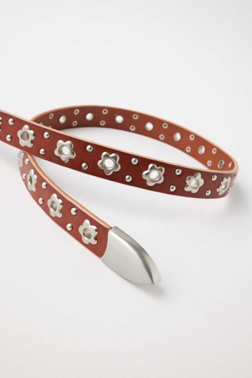 MOUSSY「LEATHER FLORAL EYELET ベルト」|ベルト|