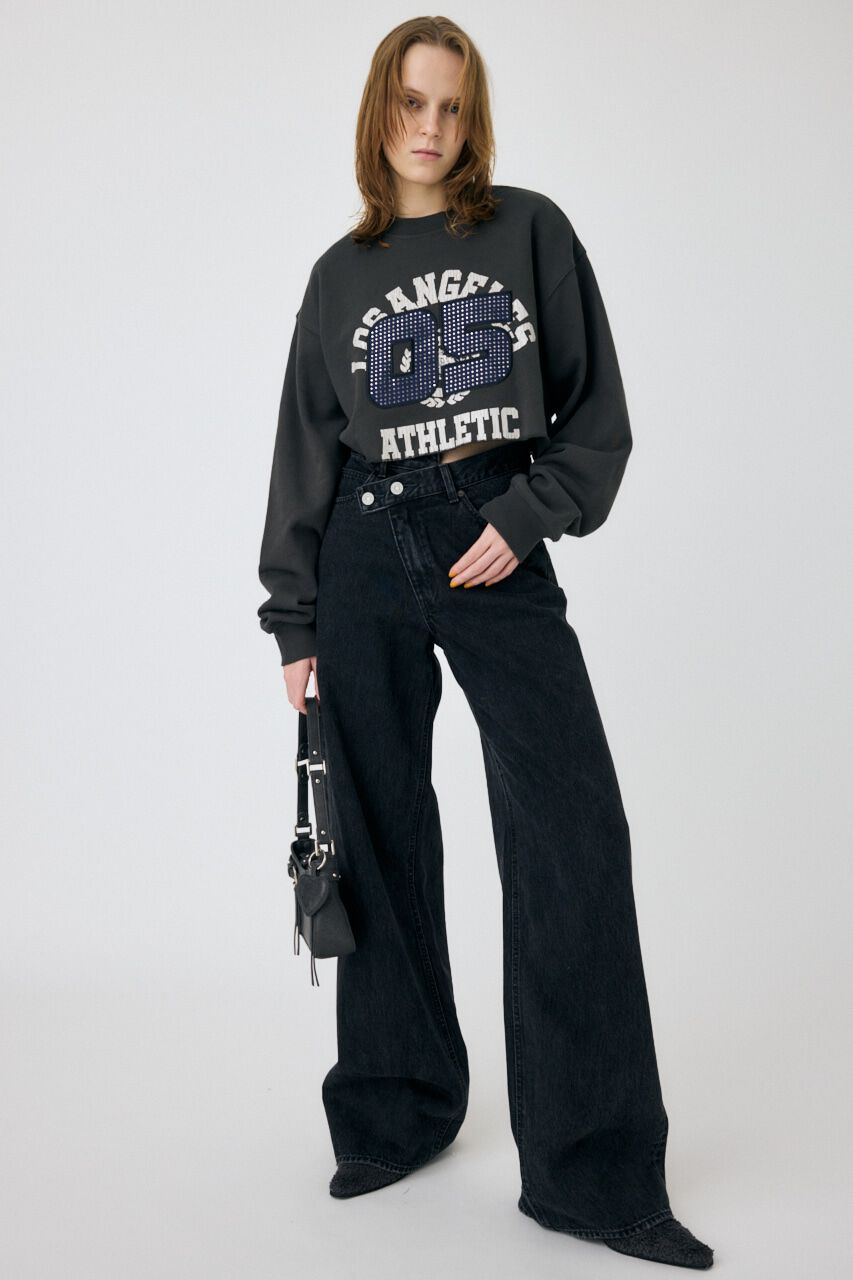 MOUSSY「RHINESTONE NUMBER REMAKE プルオーバー」|パーカー|