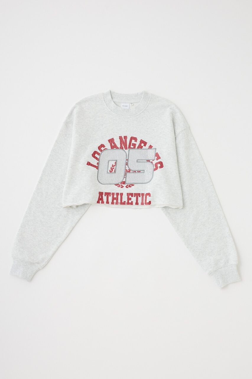 MOUSSY「RHINESTONE NUMBER REMAKE プルオーバー」|パーカー|T.GRY