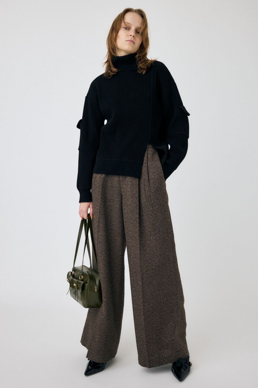 MOUSSY「SLIT ハイネックセーター」|ニット・セーター|