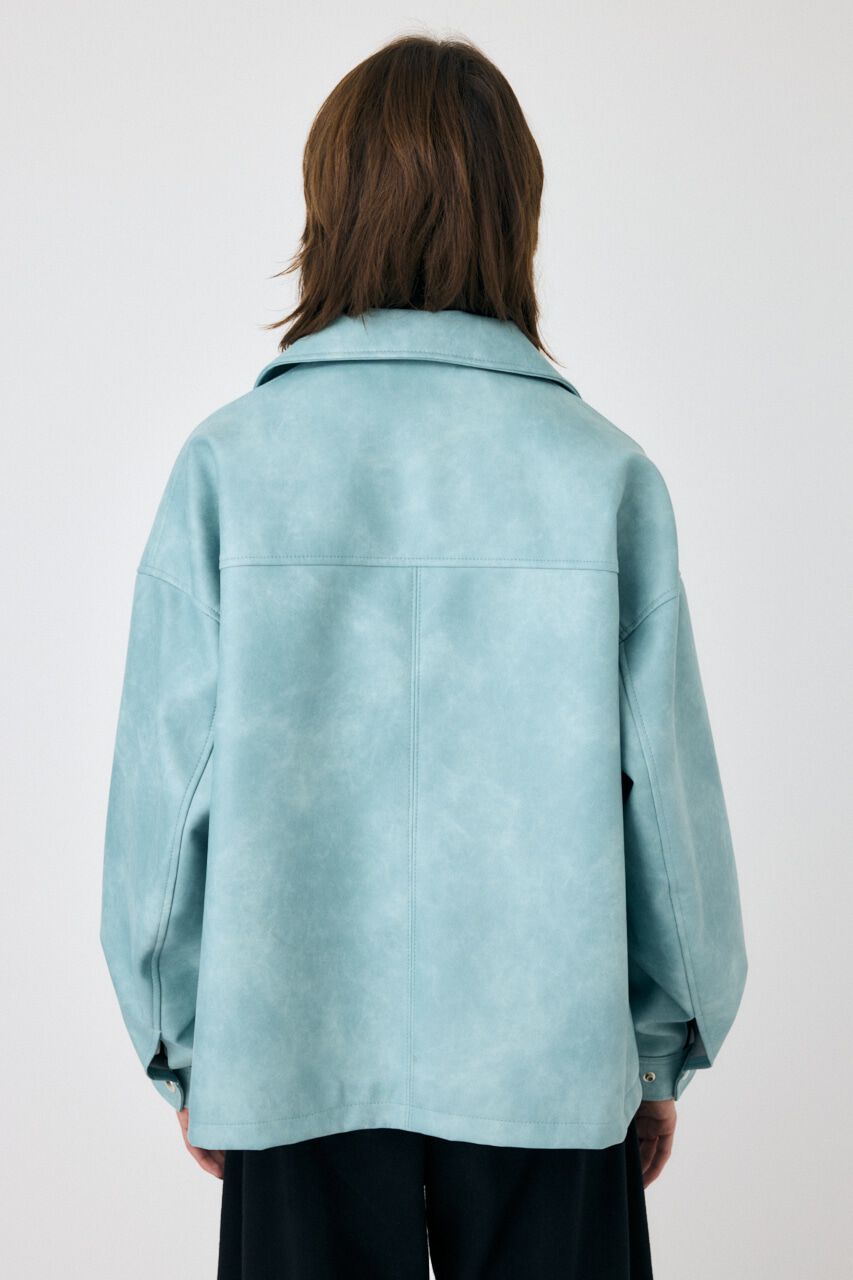 MOUSSY「FAUX LEATHER OVER ジャケット」|ブルゾン・スタジャン|