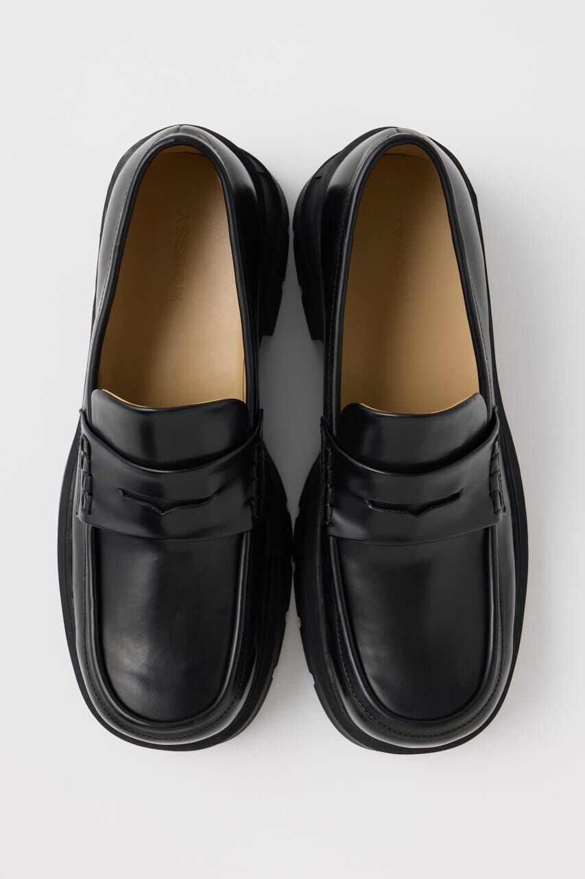 MOUSSY「PLATFORM ローファー」|ローファー|BLK