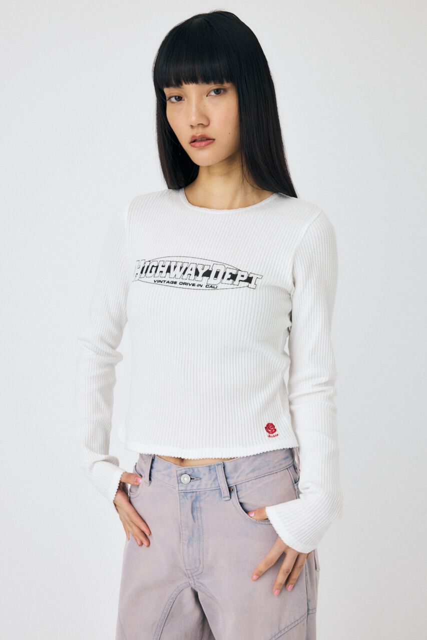 MOUSSY「THERMAL ロングスリーブT」|Tシャツ・カットソー|O/WHT1