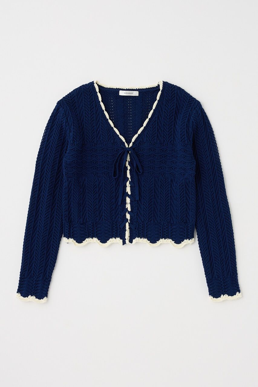 MOUSSY「OPEN STITCH レースアップニット」|ニット・セーター|