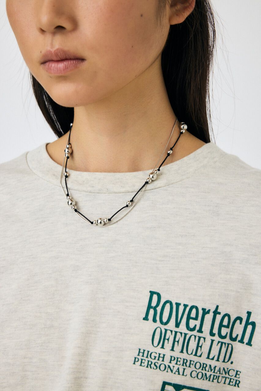 MOUSSY「CORD & CHAIN ネックレス」|ネックレス|SLV