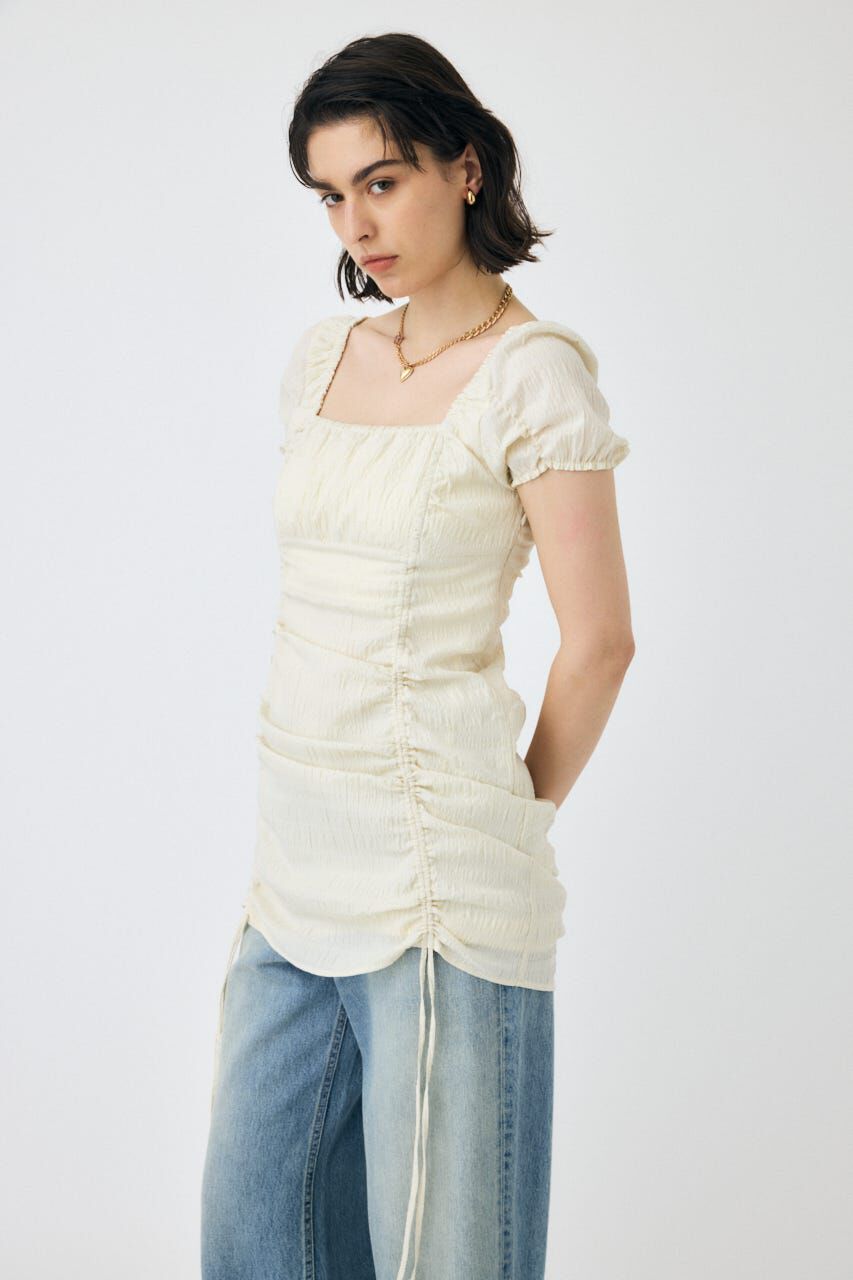 MOUSSY「GATHER RIBBON ミニドレス」|ワンピース|